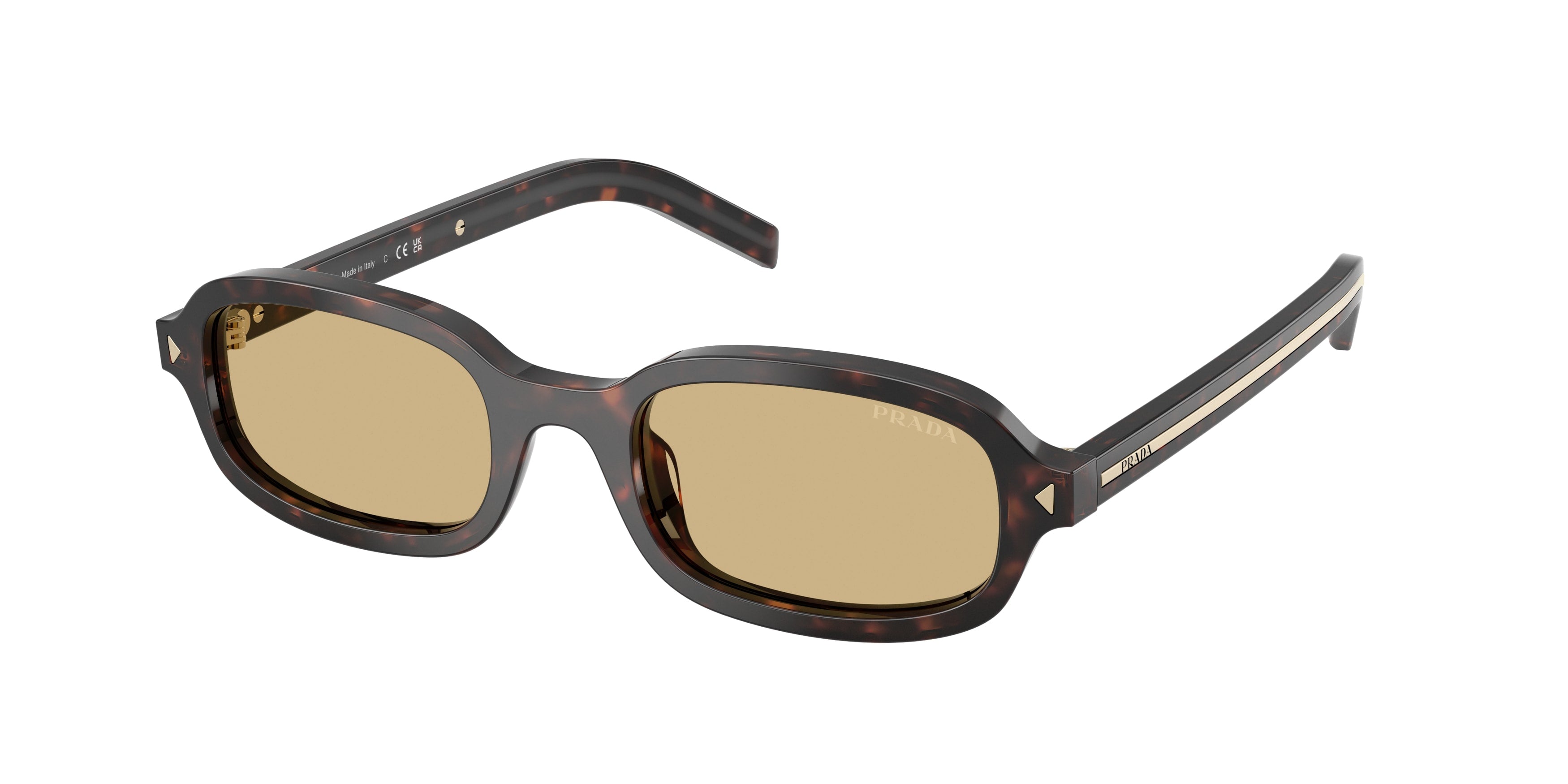 Prada Donna Prada PR D06S 17N70R Occhiali da sole Acetato Tartaruga Marrone Rotonda Normale Prada Donna Prada PR D06S 17N70R Occhiali da sole Acetato Tartaruga Marrone Rotonda Normale