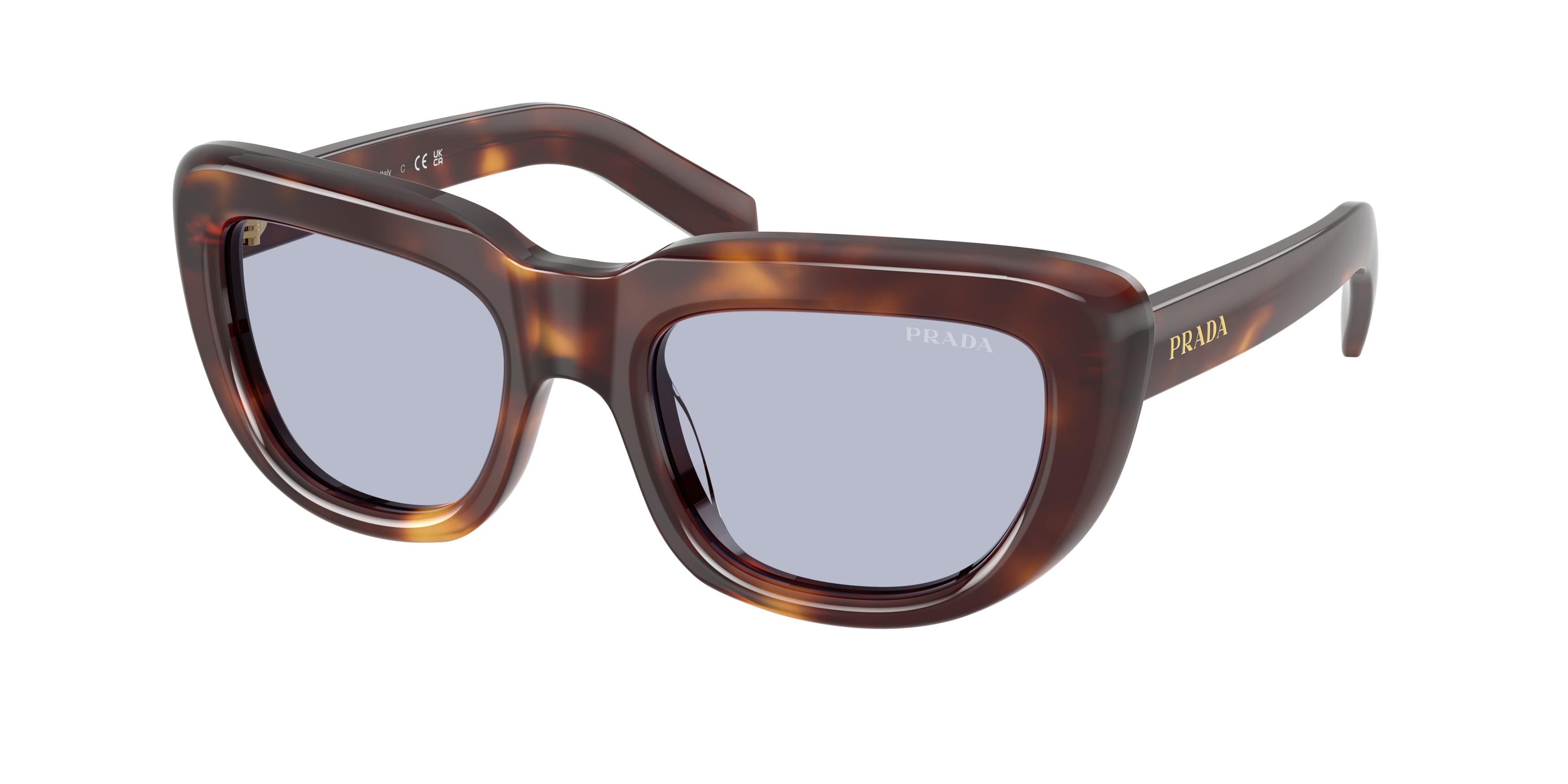 Prada Donna Prada PR D07S 15W30X Occhiali da sole Acetato Tartaruga Viola Squadrata Normale Prada Donna Prada PR D07S 15W30X Occhiali da sole Acetato Tartaruga Viola Squadrata Normale