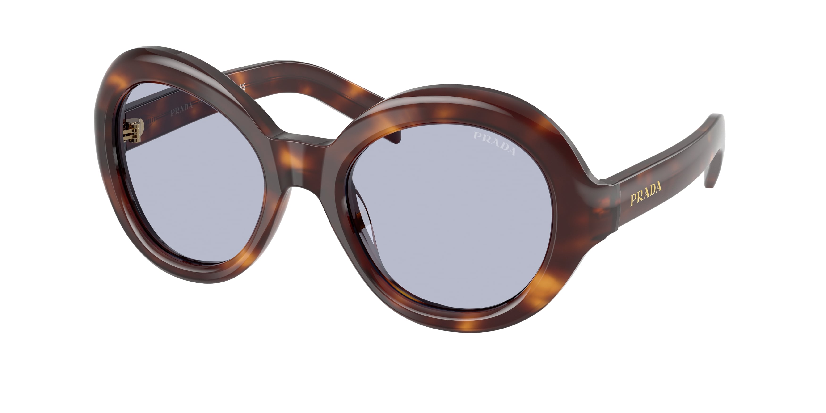 Prada Donna Prada PR D08SU 15W30X Occhiali da sole Acetato Tartaruga Viola Rotonda Normale Prada Donna Prada PR D08SU 15W30X Occhiali da sole Acetato Tartaruga Viola Rotonda Normale