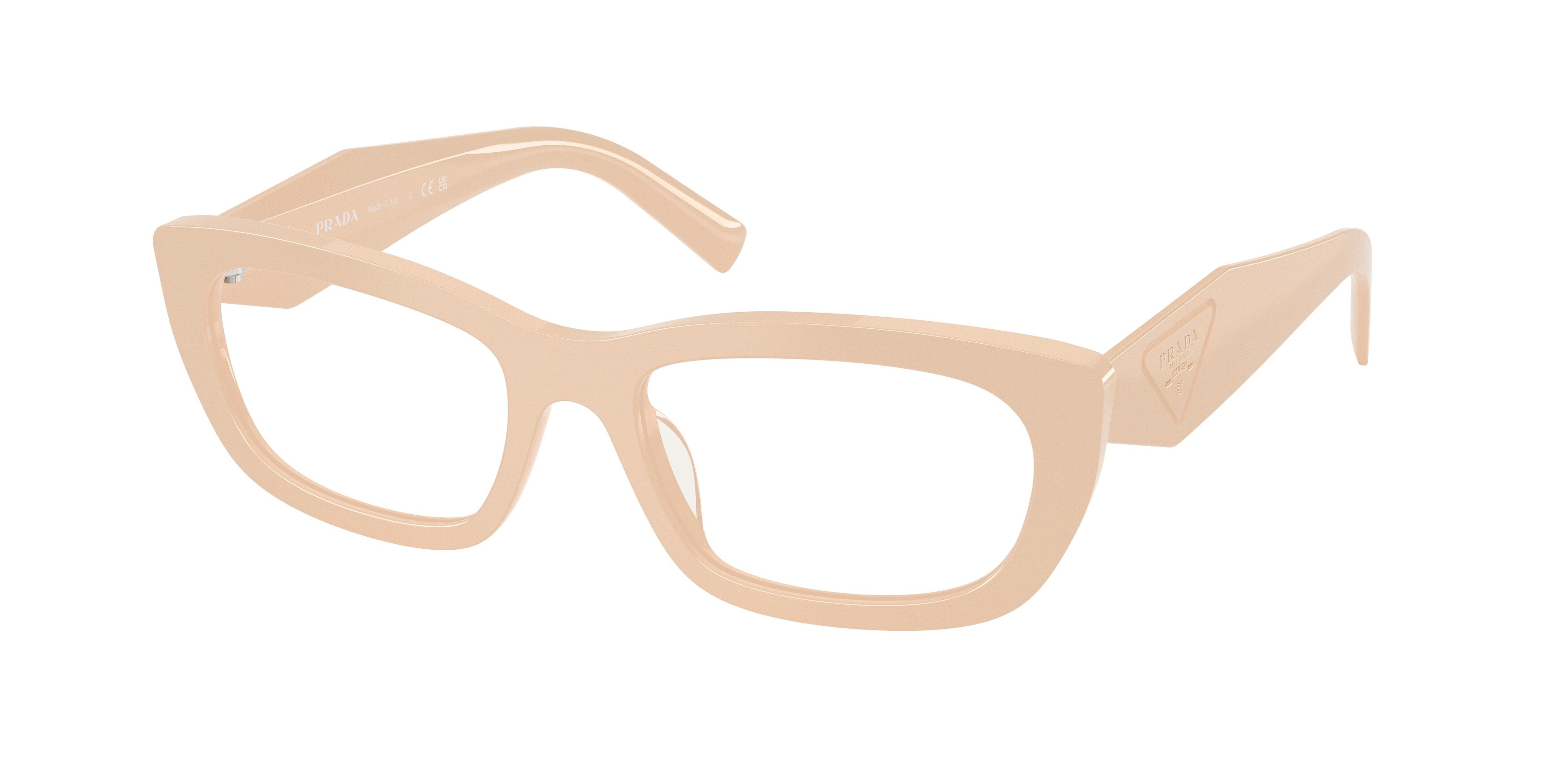 Prada Donna Prada PR D09V 25B1O1 Montature da vista Acetato Rosa Trasparente Geometrica Normale