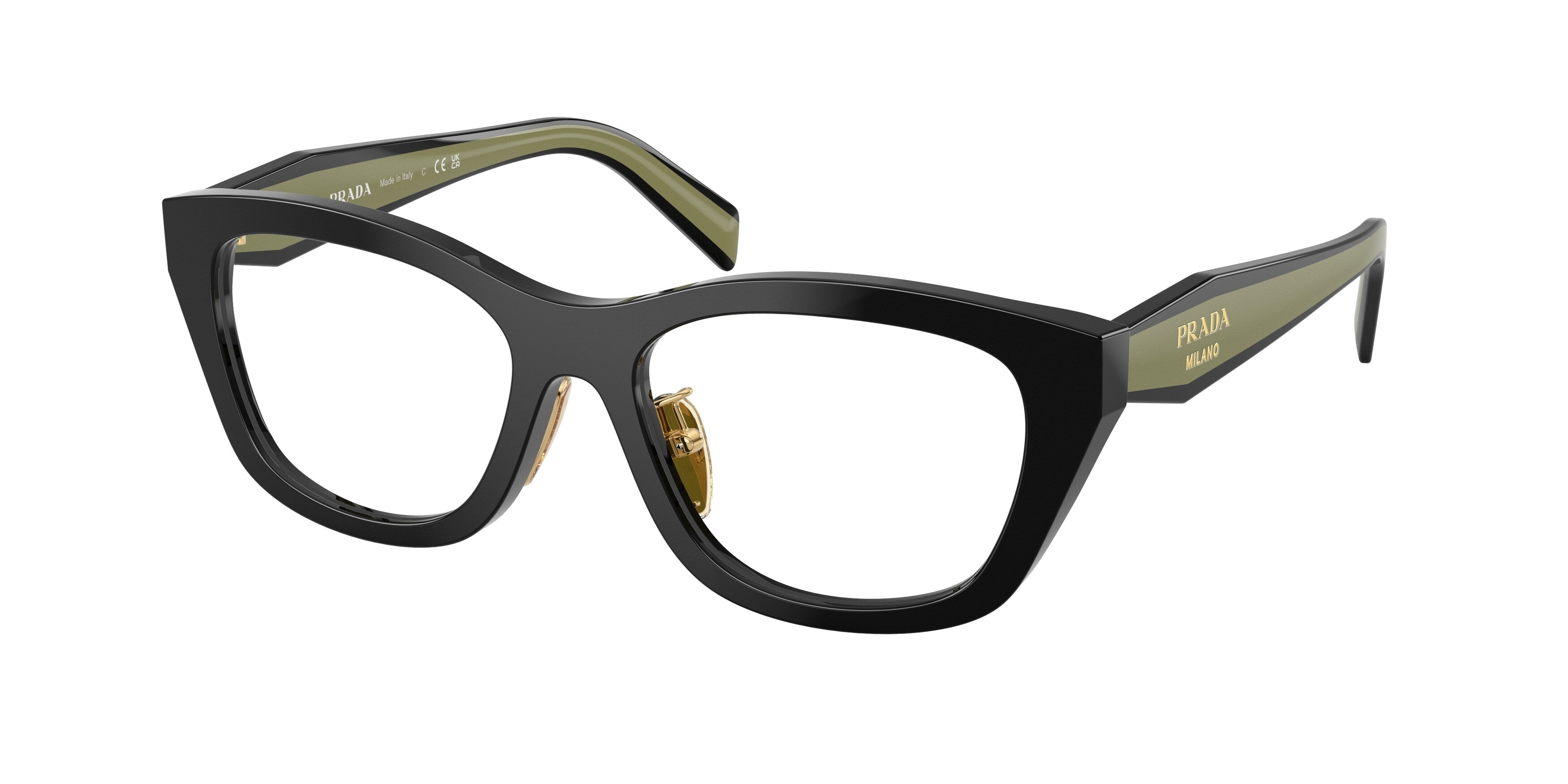 Prada Donna Prada PR D11VD 03K1O1 Montature da vista Acetato Nero Trasparente Geometrica Normale Prada Donna Prada PR D11VD 03K1O1 Montature da vista Acetato Nero Trasparente Geometrica Normale