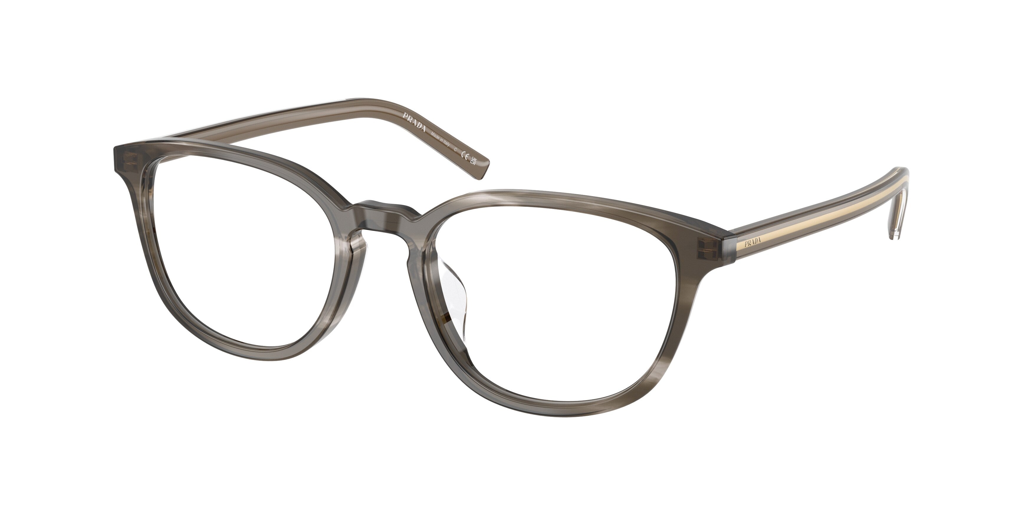 Prada Donna Prada PR D14VD 26O1O1 Montature da vista Acetato Nero Trasparente Pantos Normale
