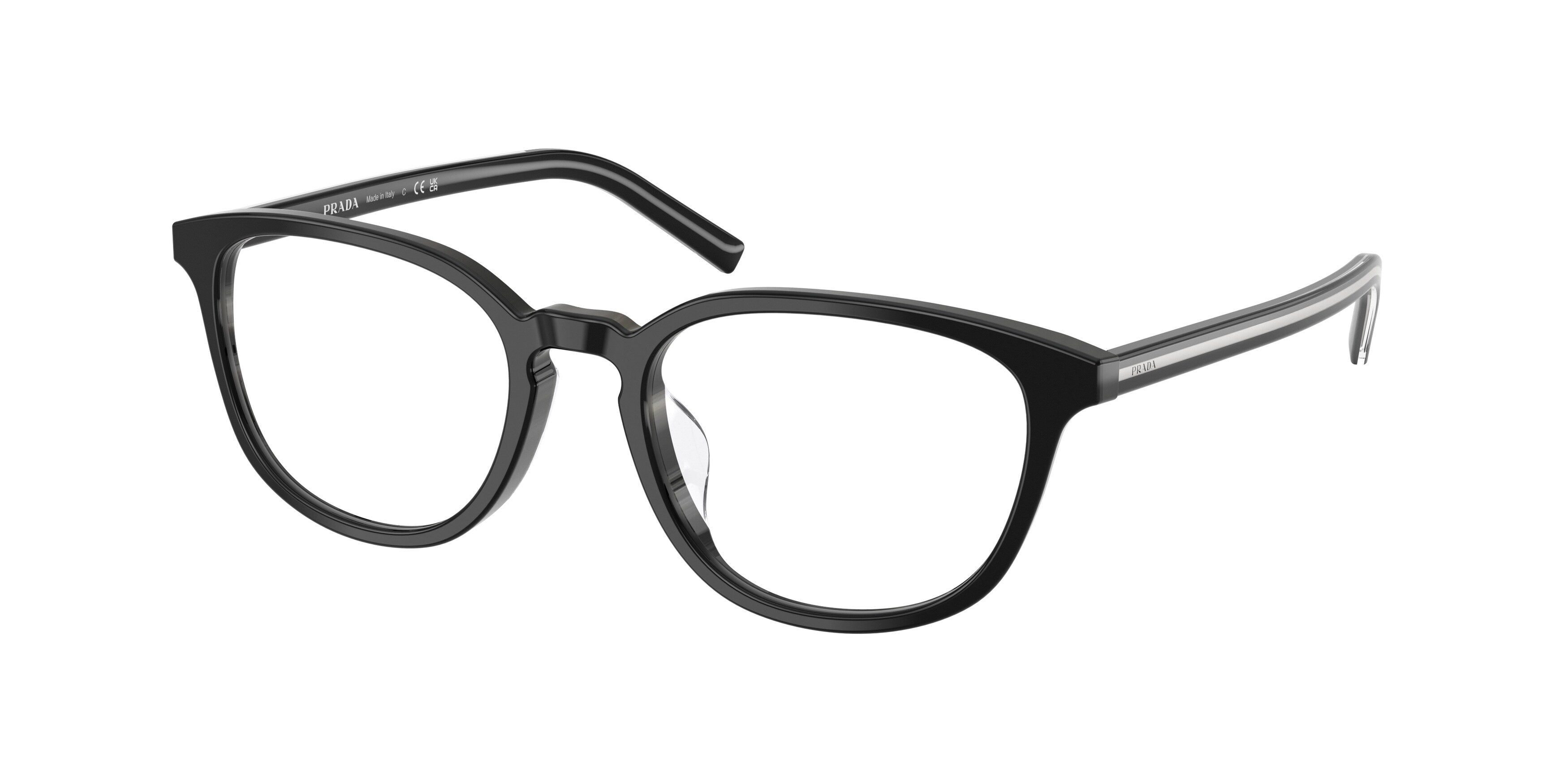 Prada Donna Prada PR D14VD 29O1O1 Montature da vista Acetato Nero Trasparente Pantos Normale Prada Donna Prada PR D14VD 29O1O1 Montature da vista Acetato Nero Trasparente Pantos Normale