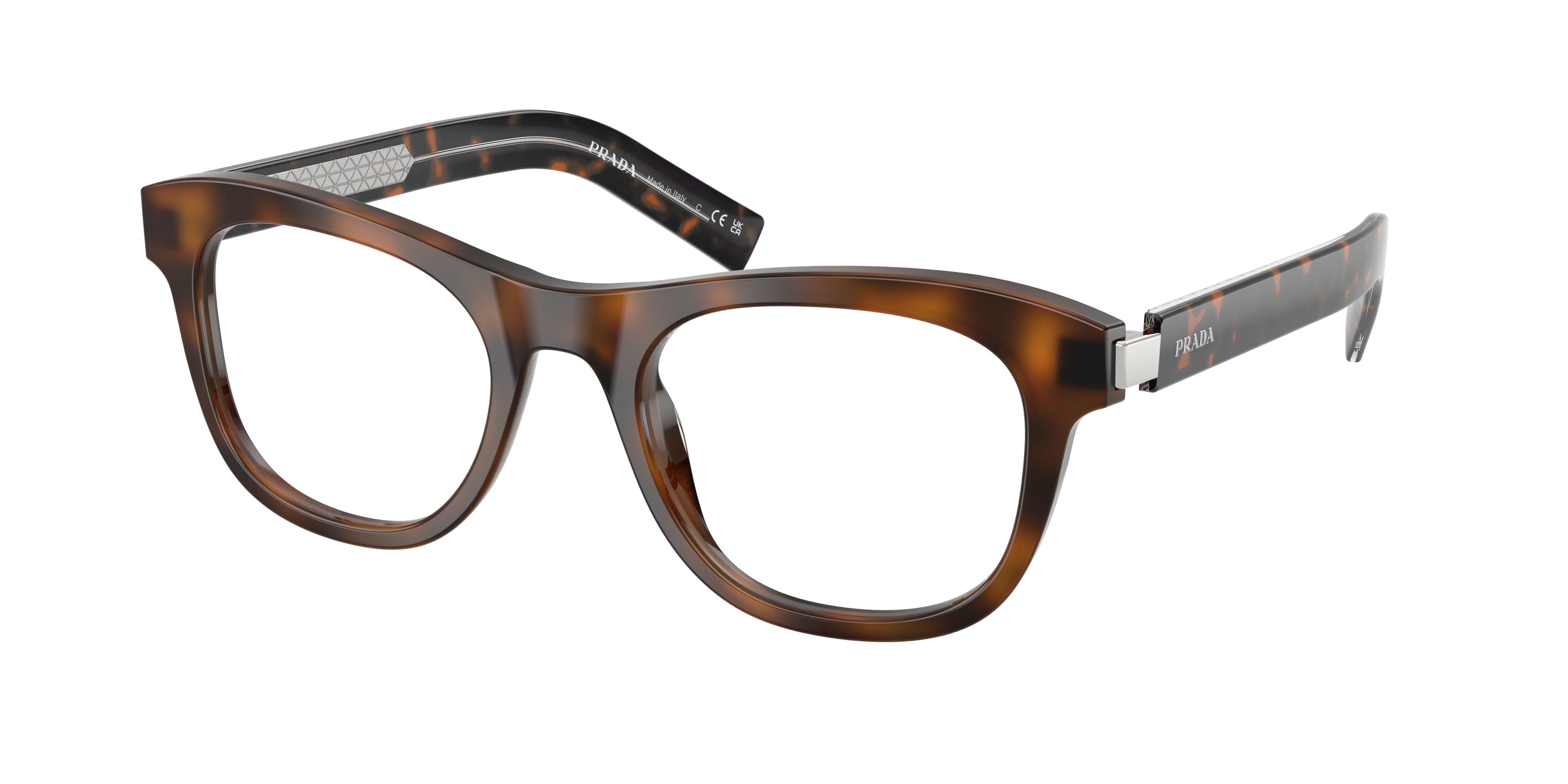 Prada Donna Prada PR D17V 20D1O1 Montature da vista Acetato Tartaruga Trasparente Cat Eye Normale Prada Donna Prada PR D17V 20D1O1 Montature da vista Acetato Tartaruga Trasparente Cat Eye Normale