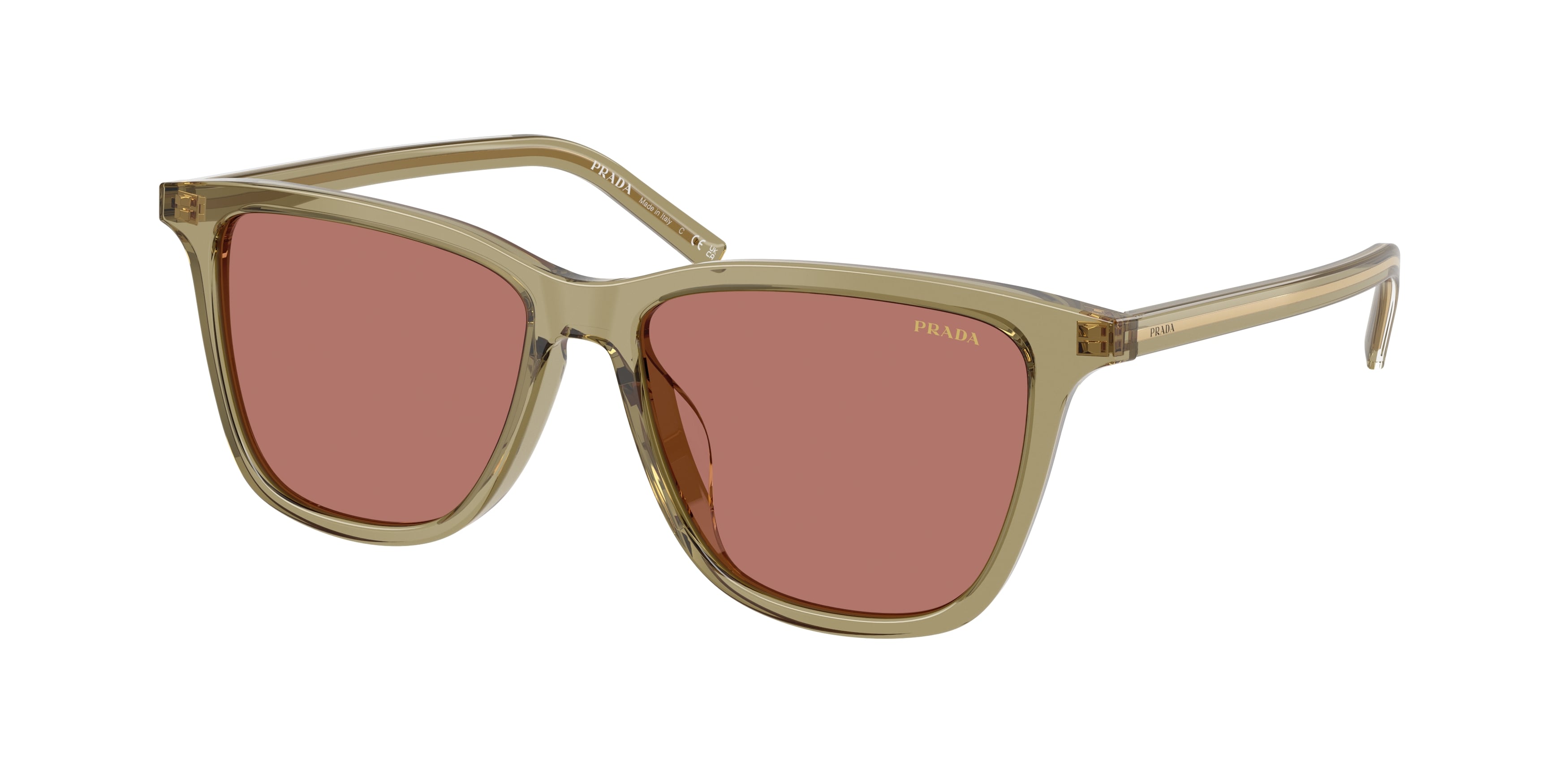 Prada Donna Prada PR D18SD 27O80W Occhiali da sole Acetato Verde Bordeaux Squadrata Normale Prada Donna Prada PR D18SD 27O80W Occhiali da sole Acetato Verde Bordeaux Squadrata Normale