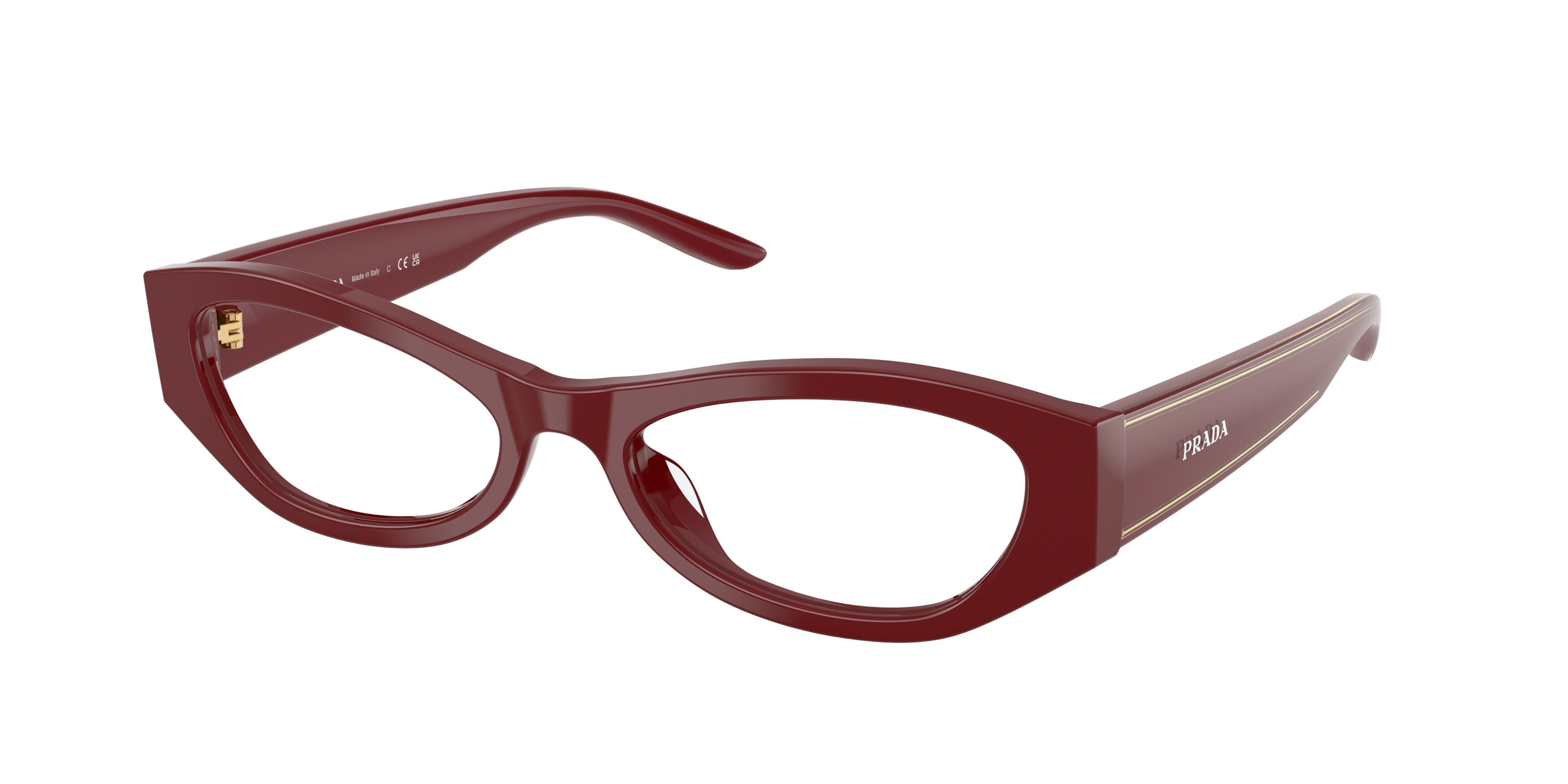 Prada Donna Prada PR D19VU 23L1O1 Montature da vista Acetato Marrone Trasparente Rotonda Normale Prada Donna Prada PR D19VU 23L1O1 Montature da vista Acetato Marrone Trasparente Rotonda Normale