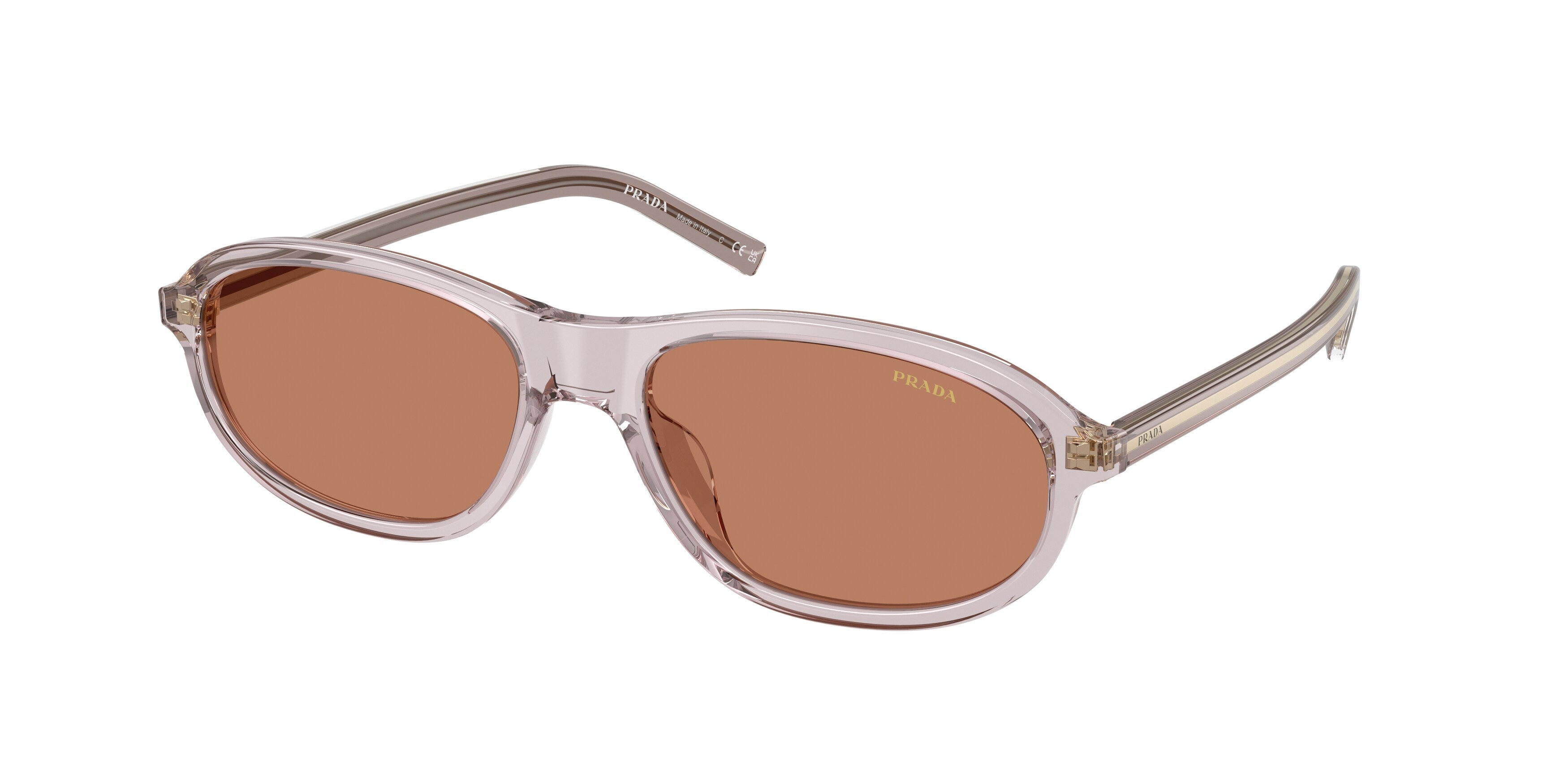 Prada Donna Prada PR D20SU 12W10I Occhiali da sole Acetato Viola Marrone Rotonda Normale
