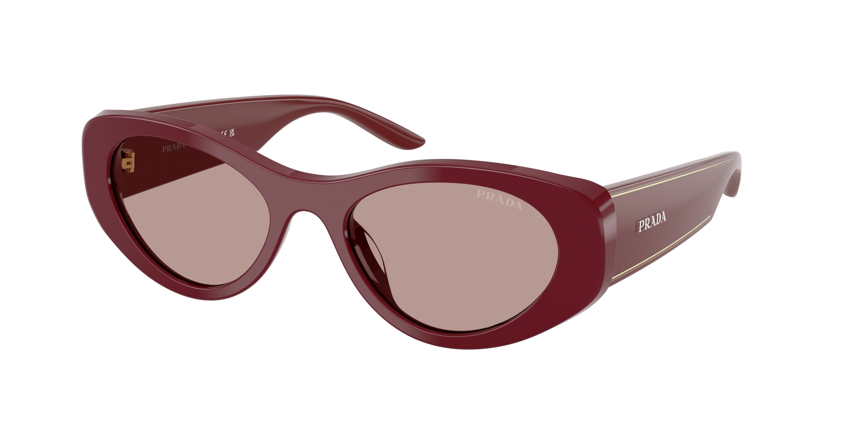 Prada Donna Prada PR D23SU 24O20I Occhiali da sole Acetato Rosso Marrone Rotonda Normale Prada Donna Prada PR D23SU 24O20I Occhiali da sole Acetato Rosso Marrone Rotonda Normale