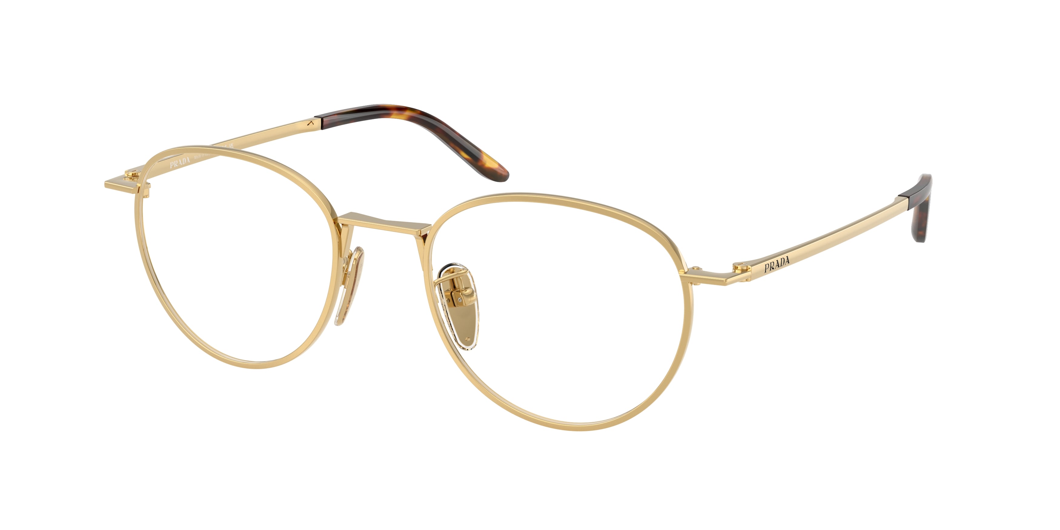 Prada Donna Prada PR D57VD 5AK1O1 Montature da vista Metallo Oro Trasparente Pantos Normale Prada Donna Prada PR D57VD 5AK1O1 Montature da vista Metallo Oro Trasparente Pantos Normale