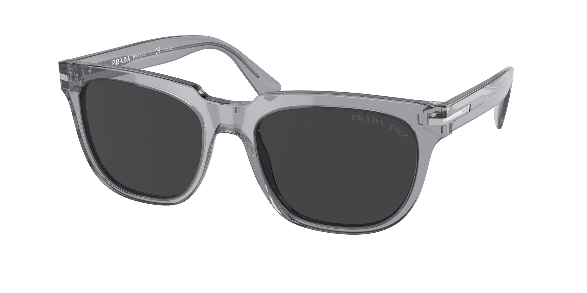 Prada Uomo Prada PR 04YS 08U08G Occhiali da sole Acetato Grigio Grigio Pillow Polarizzata Prada Uomo Prada PR 04YS 08U08G Occhiali da sole Acetato Grigio Grigio Pillow Polarizzata