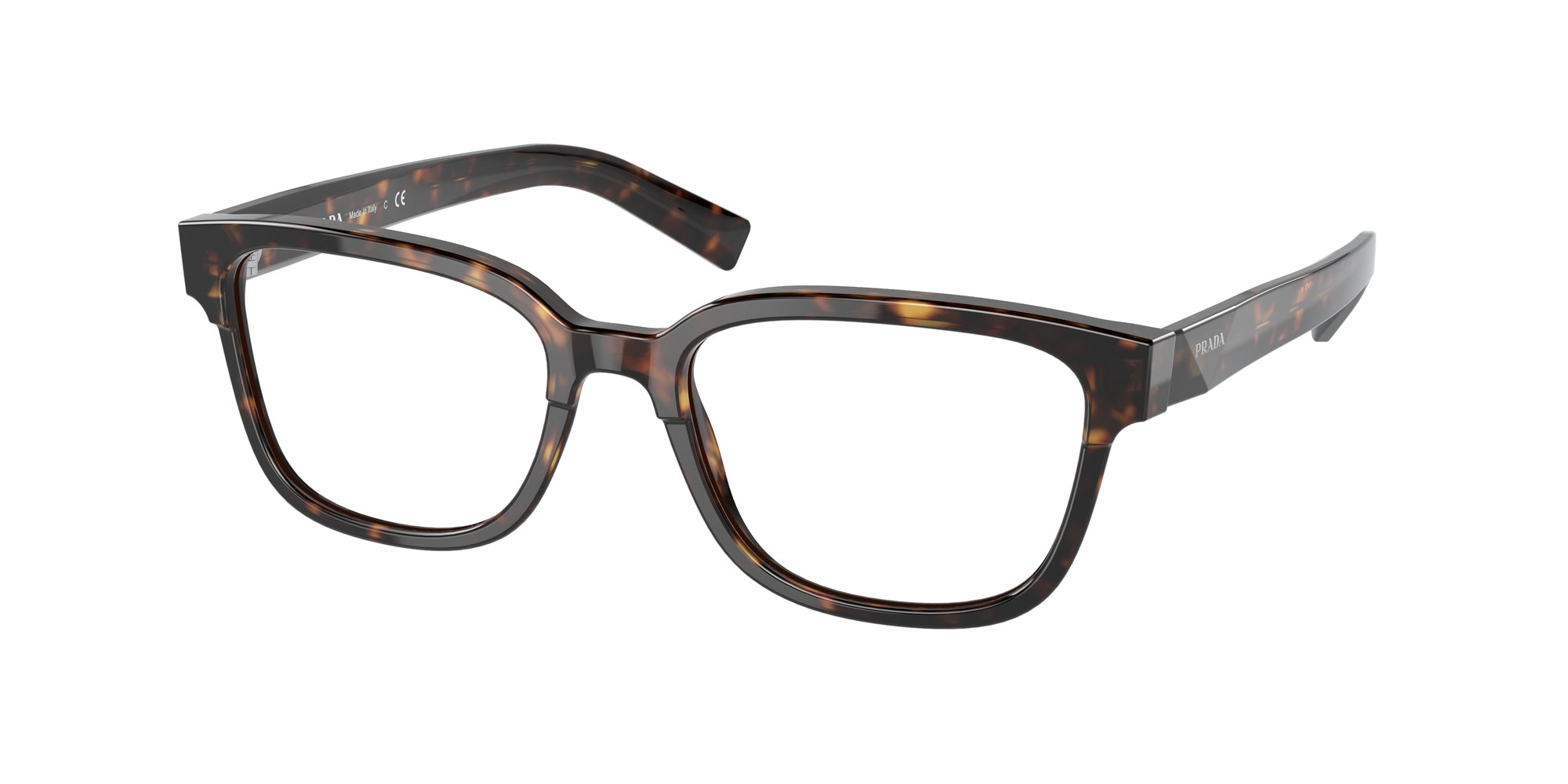 Prada Uomo Prada PR 04YV 2AU1O1 Montature da vista Plastica Havana Squadrata