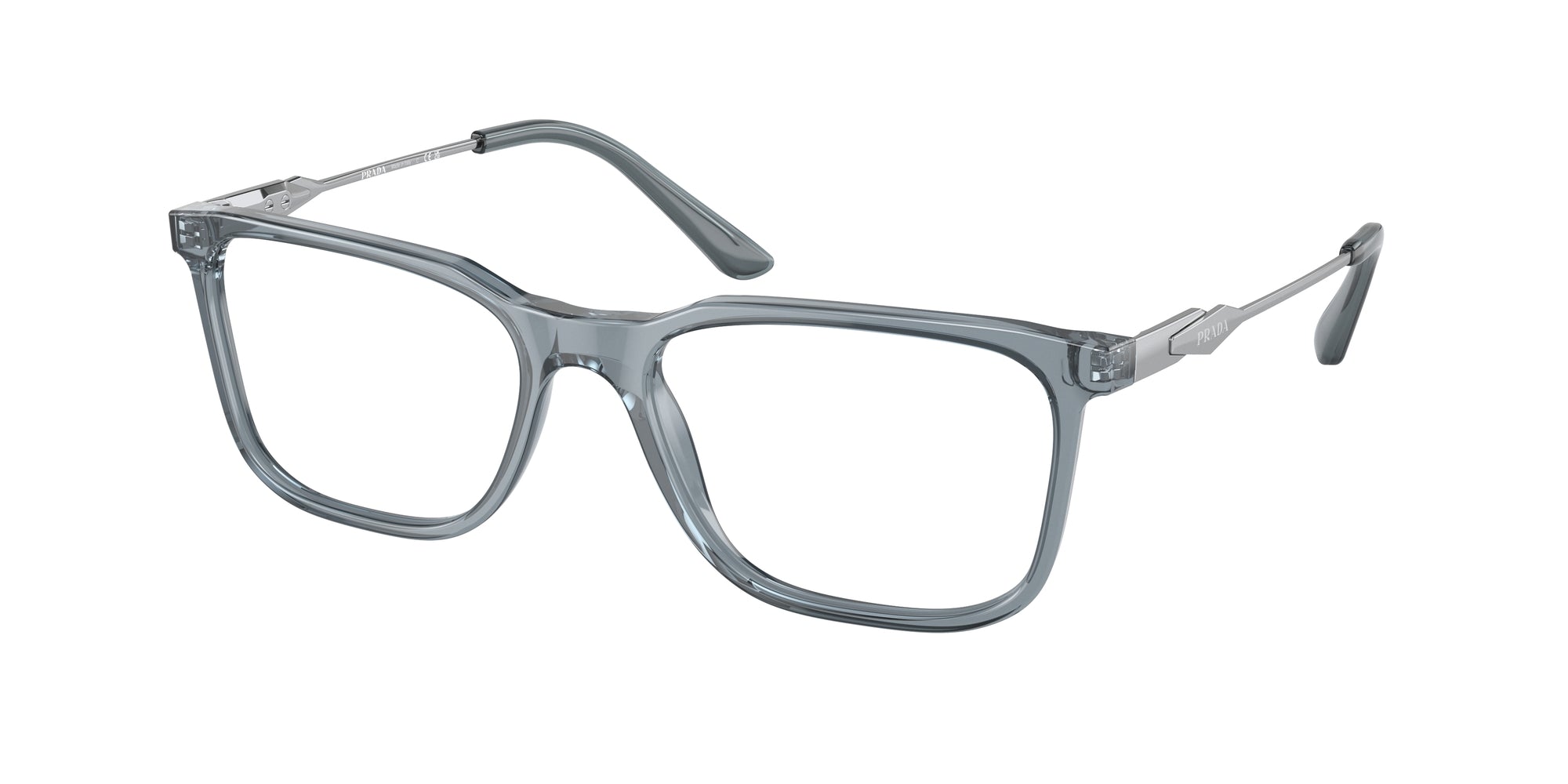 Prada Uomo Prada PR 05ZV 19F1O1 Montature da vista Acetato Trasparente Trasparente Squadrata Normale