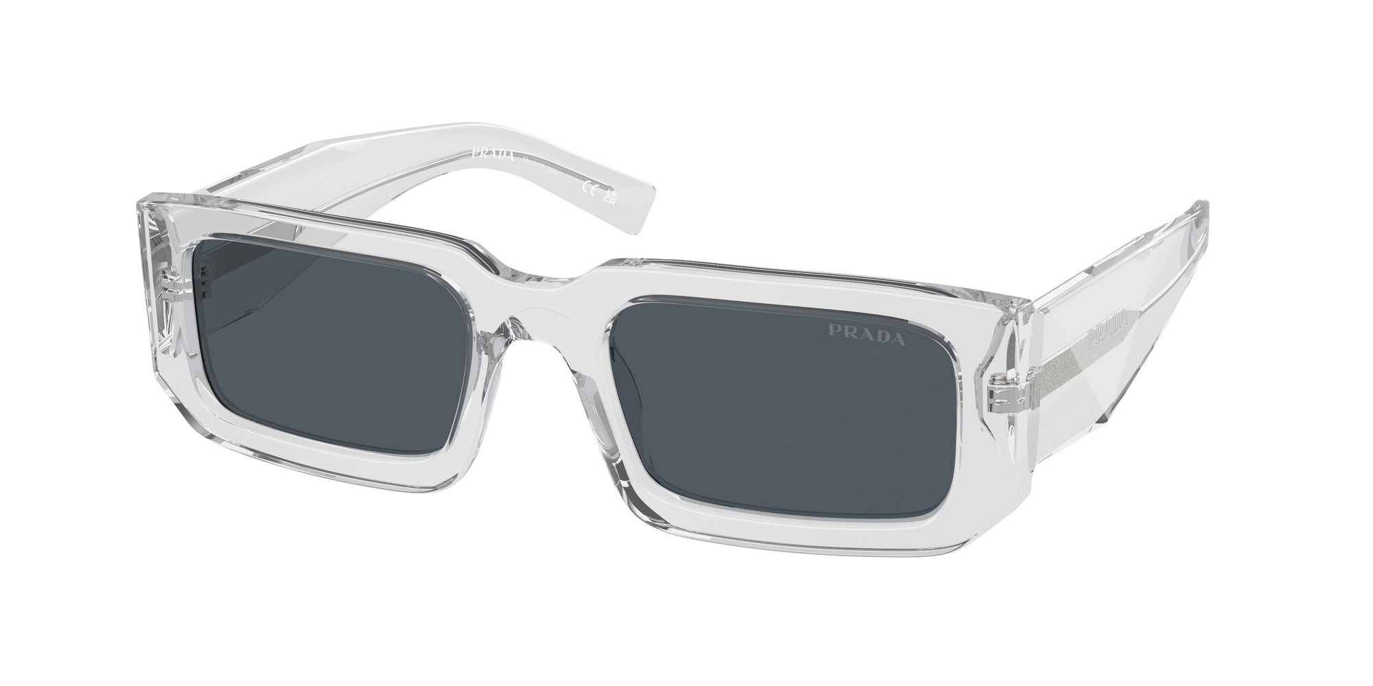 Prada Uomo Prada PR 06YS 12R09T Occhiali da sole Acetato Grigio Grigio Squadrata Normale