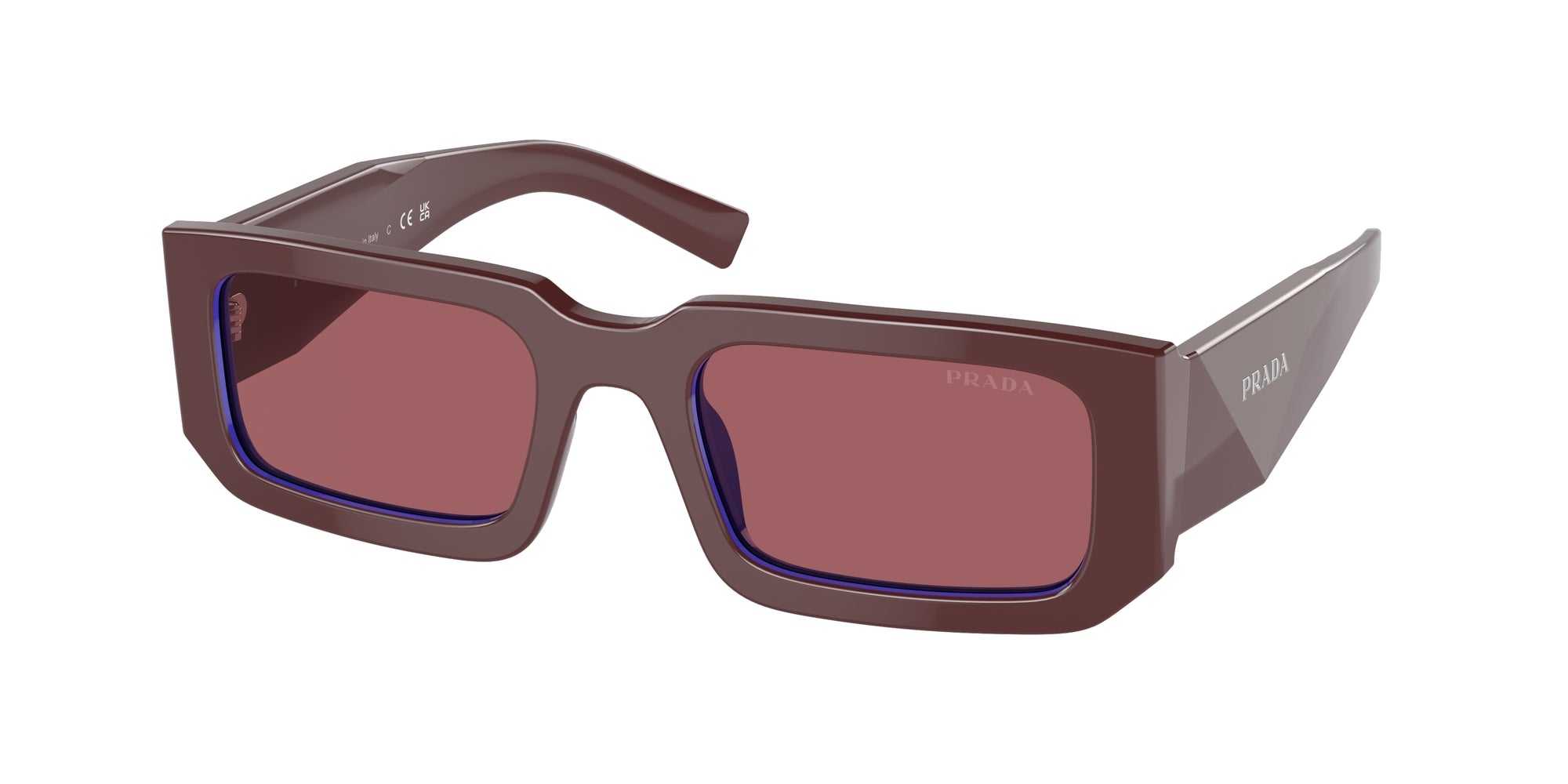 Prada Uomo Prada PR 06YS 16M08S Occhiali da sole Acetato Rosso Viola Squadrata Normale