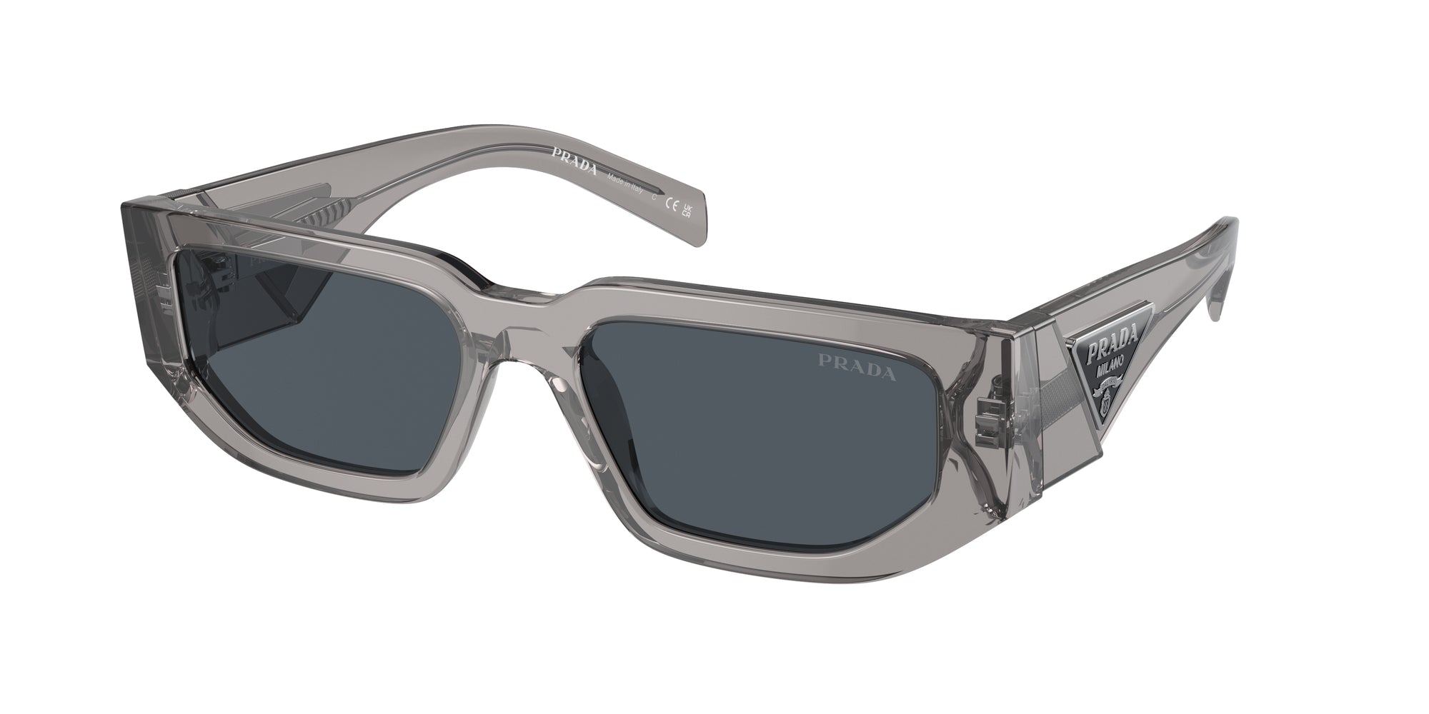 Prada Uomo Prada PR 09ZS 18S09T Occhiali da sole Acetato Grigio Grigio Squadrata Normale