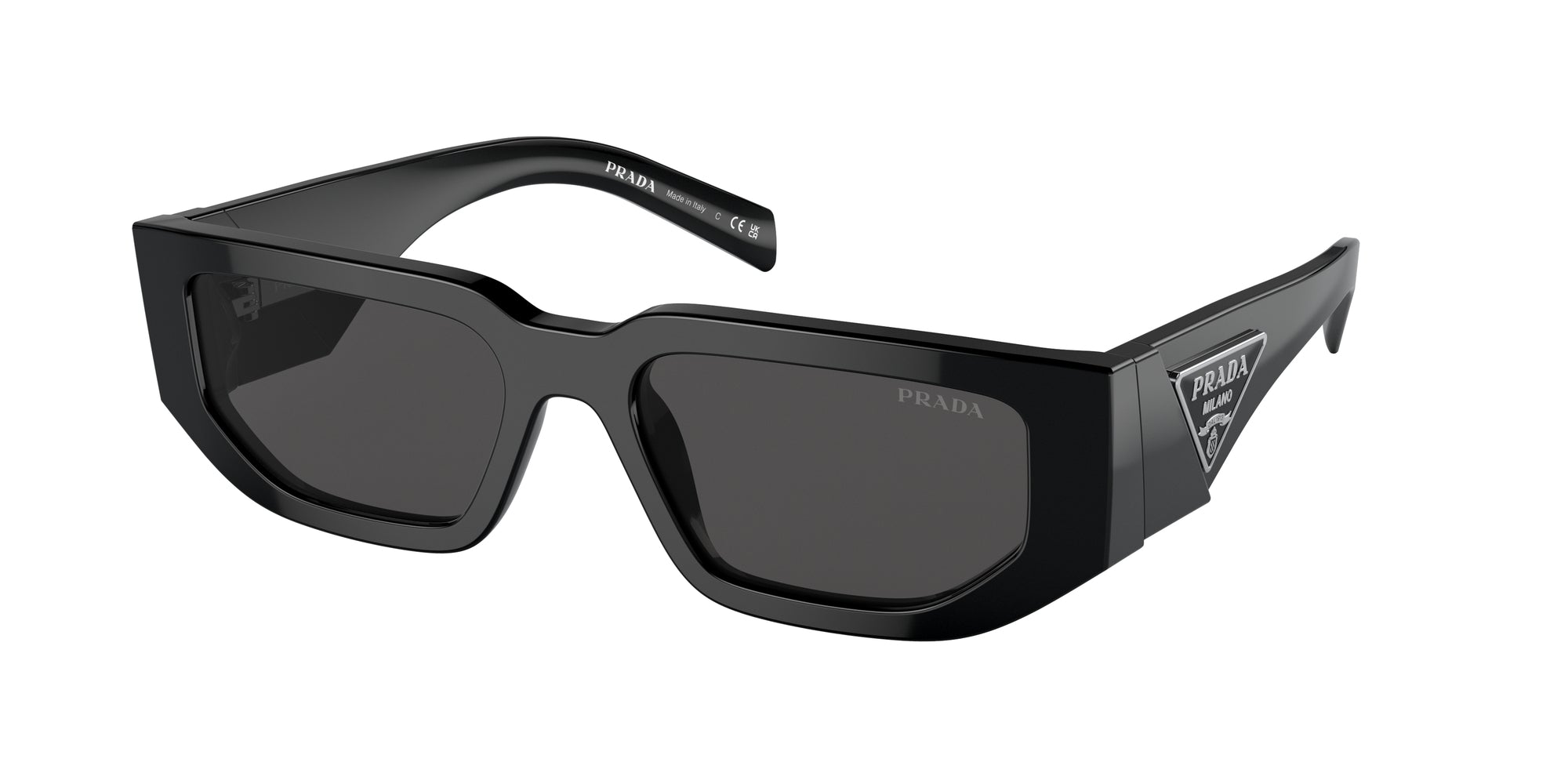 Prada Uomo Prada PR 09ZS 1AB5S0 Occhiali da sole Acetato Nero Grigio Squadrata Normale Prada Uomo Prada PR 09ZS 1AB5S0 Occhiali da sole Acetato Nero Grigio Squadrata Normale