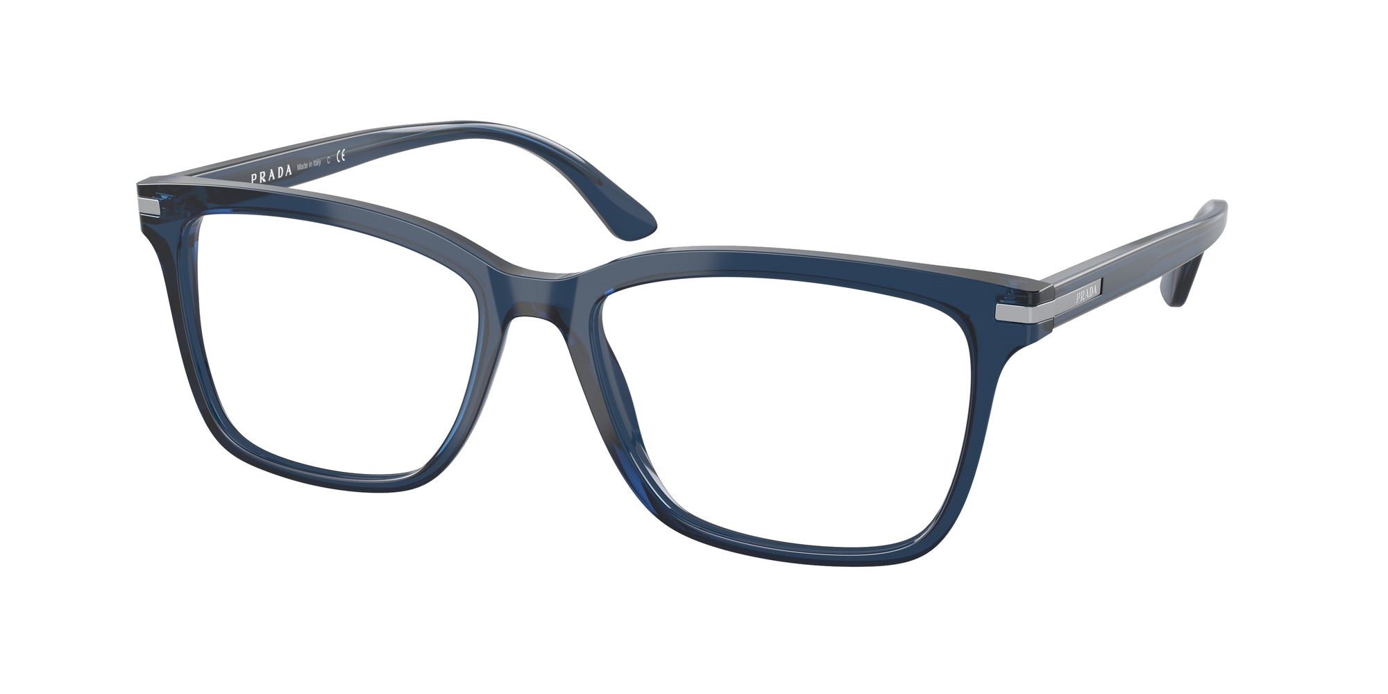 Prada Uomo Prada PR 14WV 08Q1O1 Montature da vista Acetato Blu Squadrata Normale Prada Uomo Prada PR 14WV 08Q1O1 Montature da vista Acetato Blu Squadrata Normale