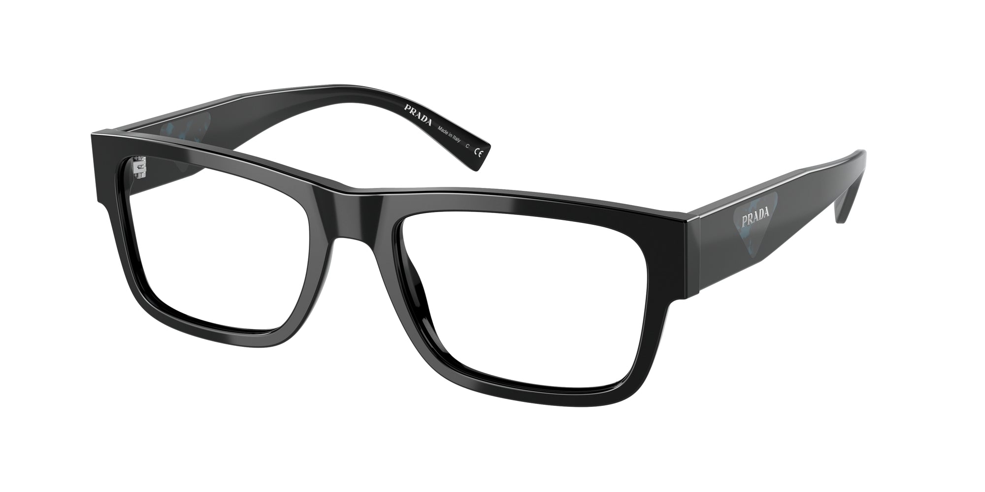 Prada Uomo Prada PR 15YV 1AB1O1 Montature da vista Acetato Nero Squadrata