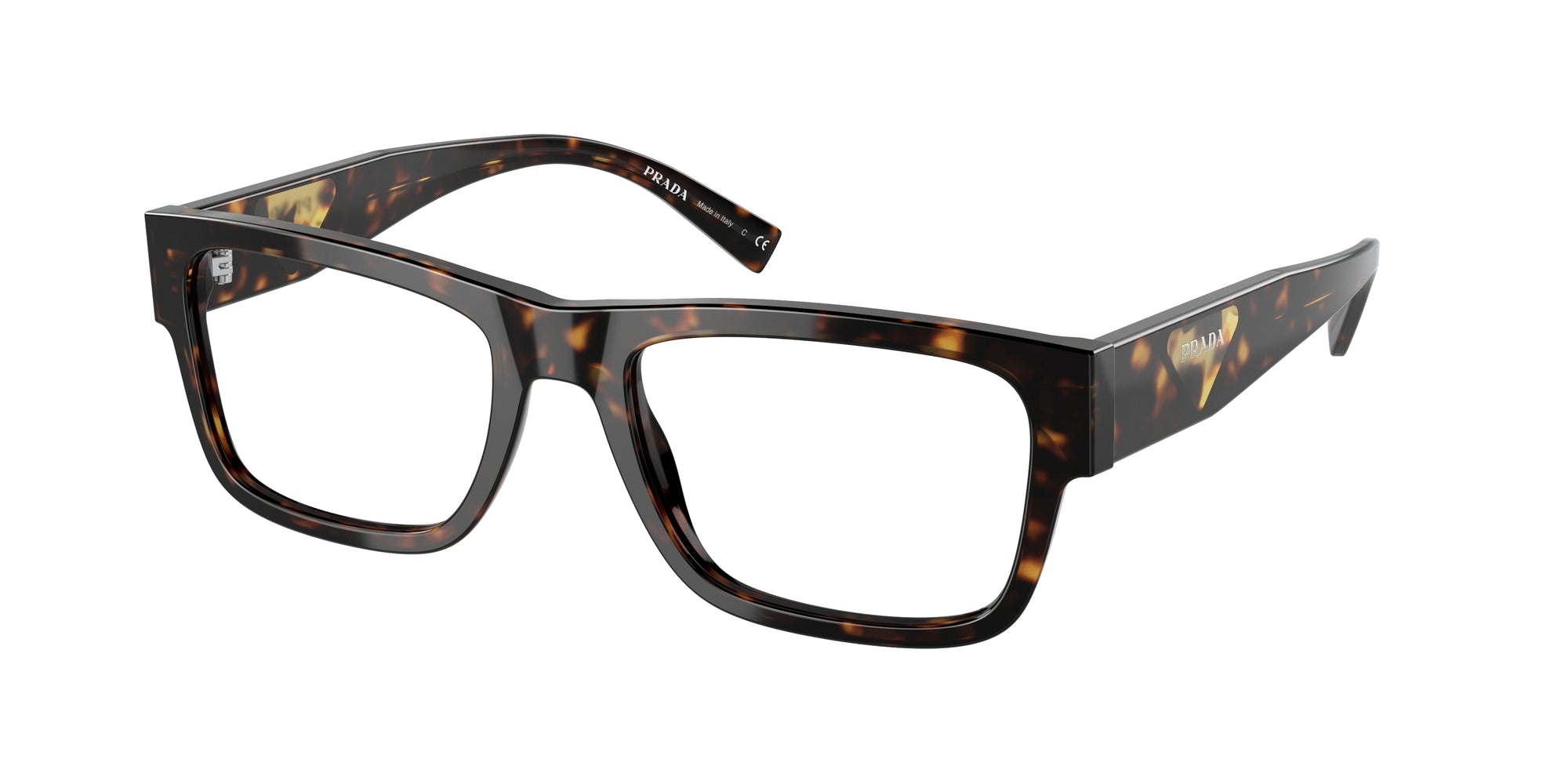 Prada Uomo Prada PR 15YV 2AU1O1 Montature da vista Acetato Havana Squadrata