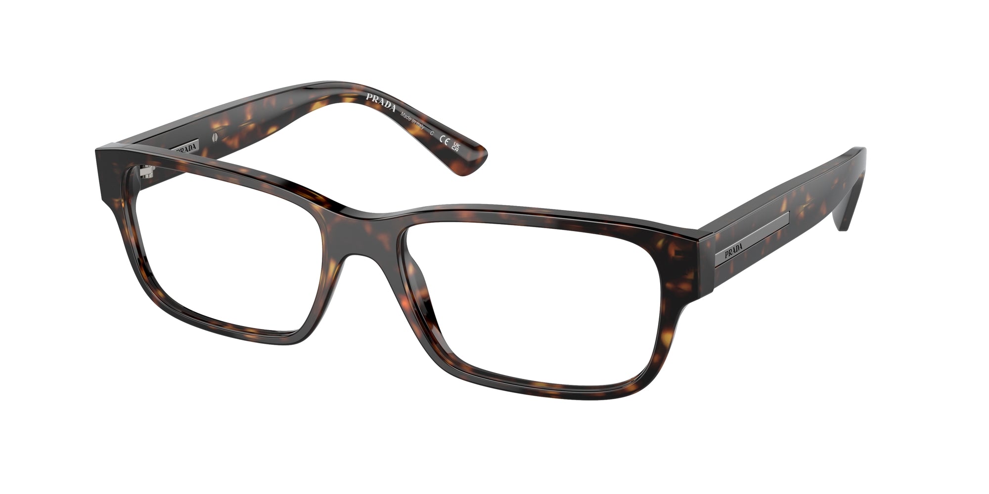 Prada Uomo Prada PR 18ZV 2AU1O1 Montature da vista Acetato Tartaruga Pillow Normale