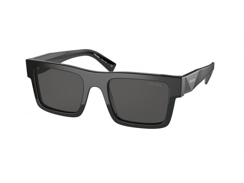 Prada Uomo Prada PR 19WS 1AB5S0 Occhiali da sole Acetato Nero Grigio Squadrata Normale Prada Uomo Prada PR 19WS 1AB5S0 Occhiali da sole Acetato Nero Grigio Squadrata Normale