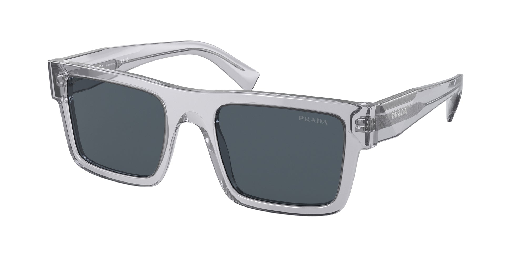 Prada Uomo Prada PR 19WS U4309T Occhiali da sole Acetato Grigio Grigio Squadrata Normale