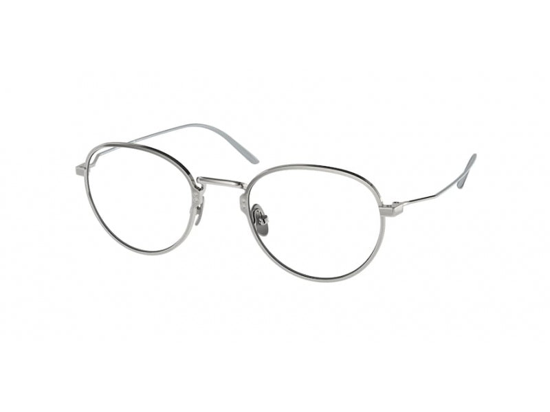 Prada Uomo Prada PR 50YV 05Q1O1 Montature da vista Titanio Canna di fucile Rotonda