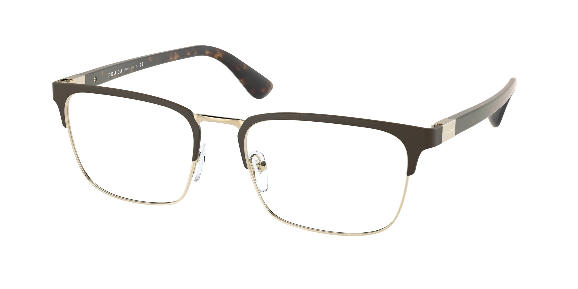 Prada Uomo Prada PR 54TV 01U1O1 Montature da vista Metallo Grigio Squadrata Normale