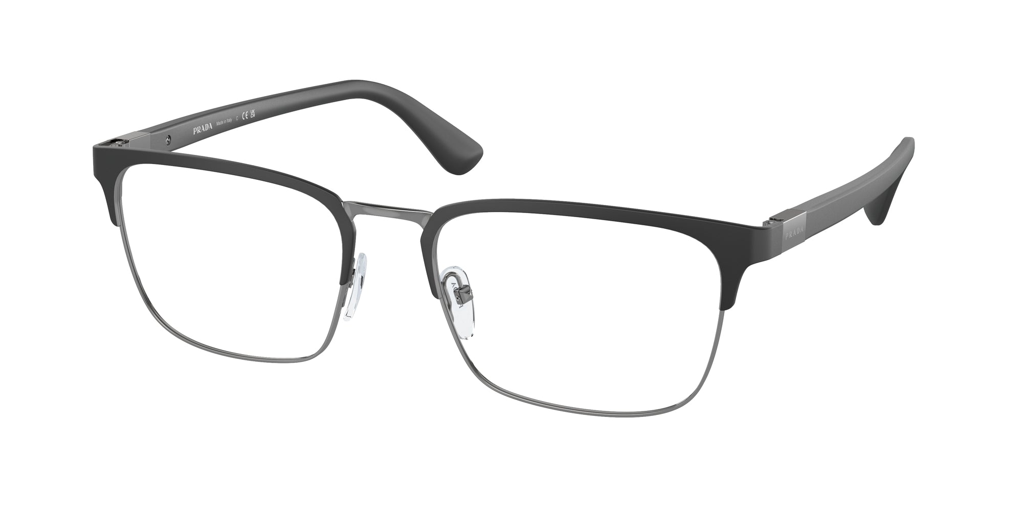 Prada Uomo Prada PR 54TV HERITAGE 1BO1O1 Montature da vista Metallo Nero Squadrata Normale Prada Uomo Prada PR 54TV HERITAGE 1BO1O1 Montature da vista Metallo Nero Squadrata Normale