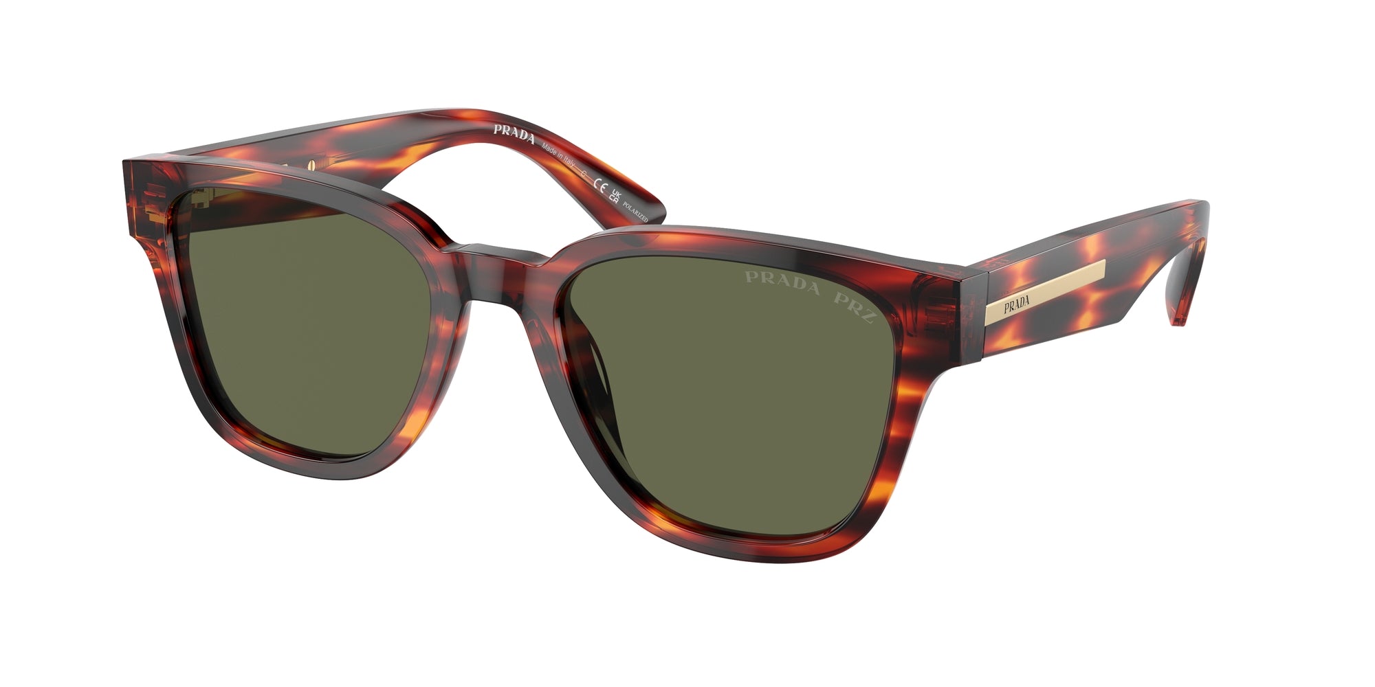 Prada Uomo Prada PR A04S 13O03R Occhiali da sole Acetato Rosso Verde Pillow Polarizzata Antiriflesso Prada Uomo Prada PR A04S 13O03R Occhiali da sole Acetato Rosso Verde Pillow Polarizzata Antiriflesso