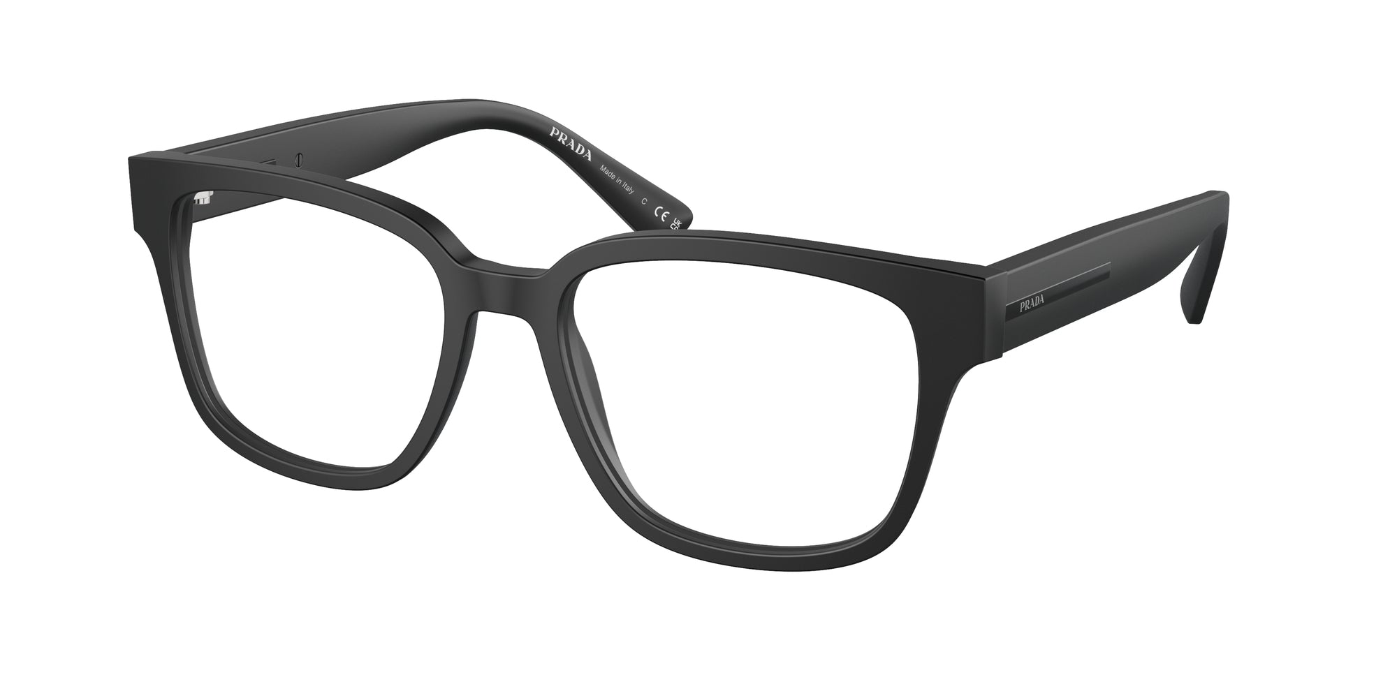 Prada Uomo Prada PR A09V 12P1O1 Montature da vista Acetato Nero Pillow Normale Prada Uomo Prada PR A09V 12P1O1 Montature da vista Acetato Nero Pillow Normale