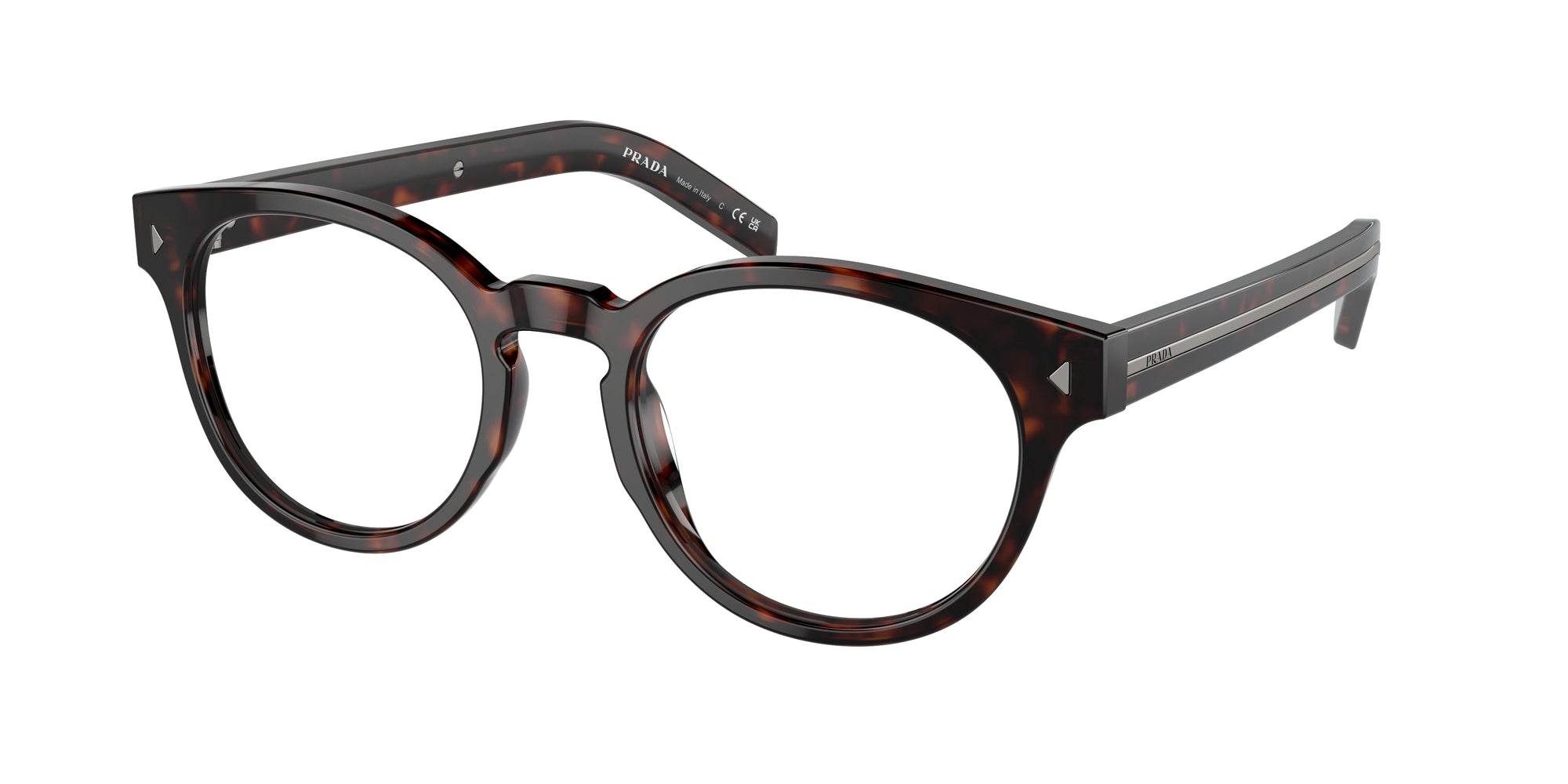 Prada Uomo Prada PR A14V 17N1O1 Montature da vista Acetato Tartaruga Pantos Normale
