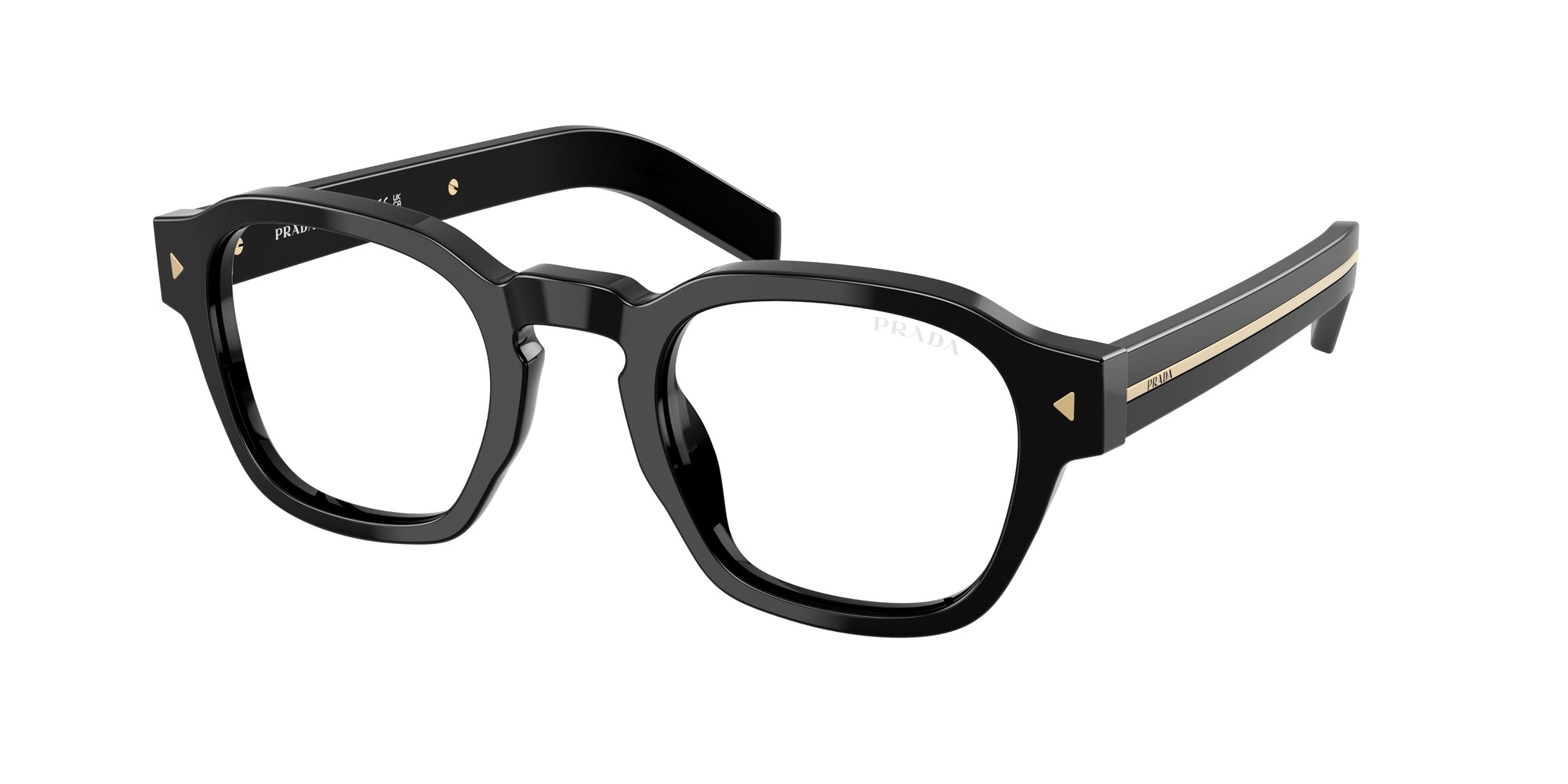 Prada Uomo Prada PR A16S 16K60K Occhiali da sole Acetato Nero Trasparente Pantos Normale Prada Uomo Prada PR A16S 16K60K Occhiali da sole Acetato Nero Trasparente Pantos Normale
