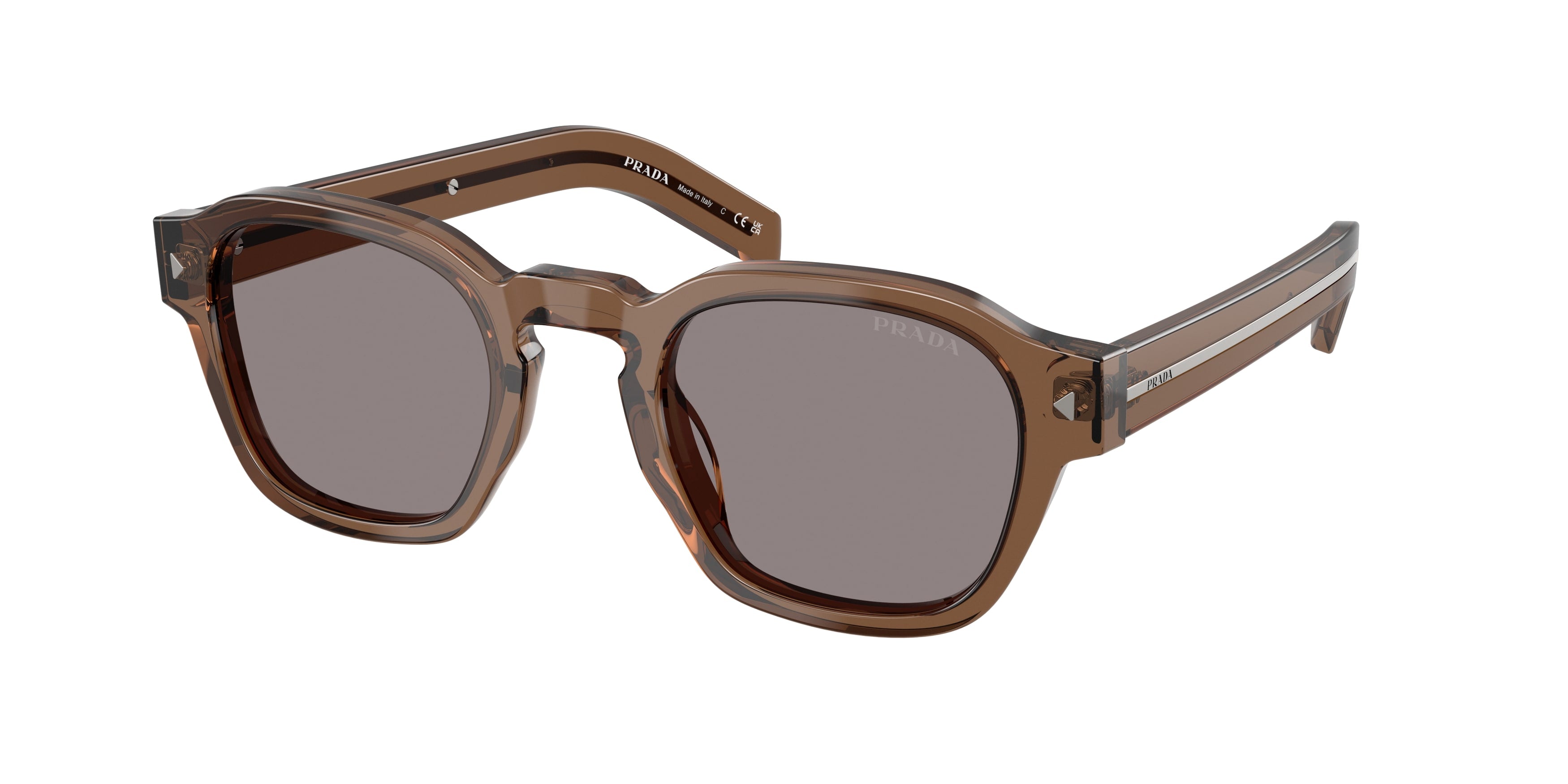 Prada Uomo Prada PR A16S 28I03D Occhiali da sole Acetato Trasparente Grigio Pantos Normale Prada Uomo Prada PR A16S 28I03D Occhiali da sole Acetato Trasparente Grigio Pantos Normale