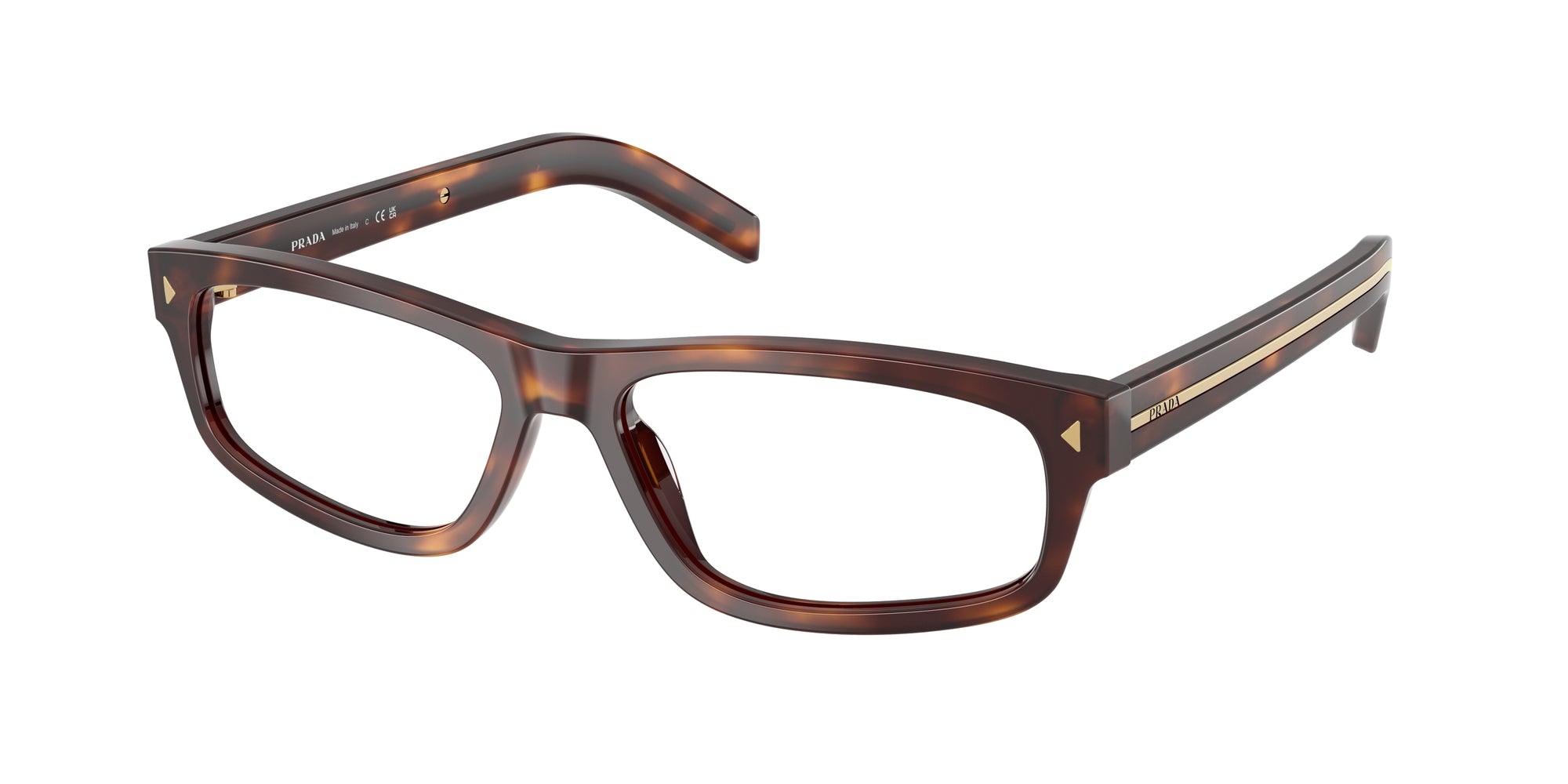 Prada Uomo Prada PR B02V 15W1O1 Montature da vista Acetato Tartaruga Squadrata Normale