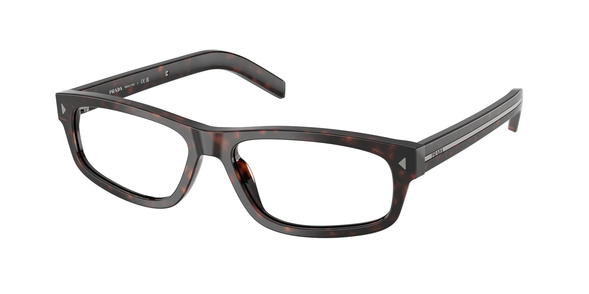 Prada Uomo Prada PR B02V 17N1O1 Montature da vista Acetato Tartaruga Squadrata Normale