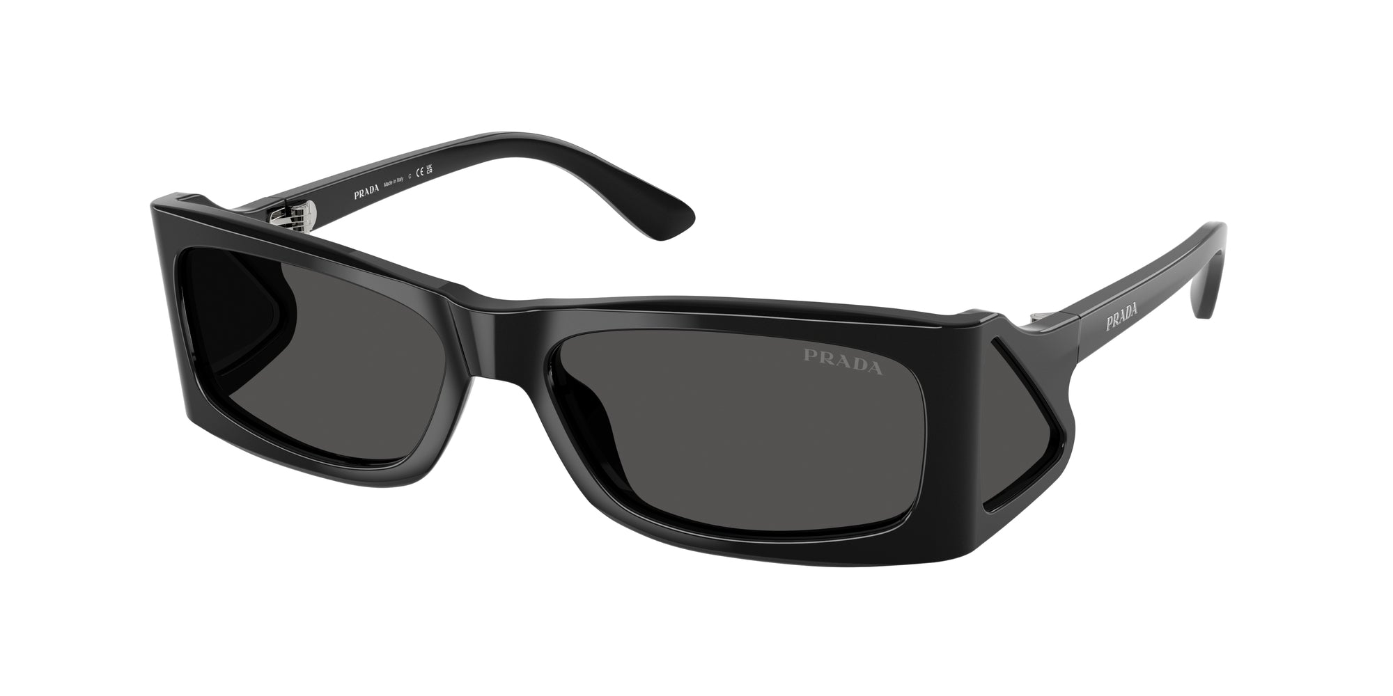 Prada Uomo Prada PR B03S 1AB5S0 Occhiali da sole Acetato Nero Grigio Squadrata Normale Prada Uomo Prada PR B03S 1AB5S0 Occhiali da sole Acetato Nero Grigio Squadrata Normale