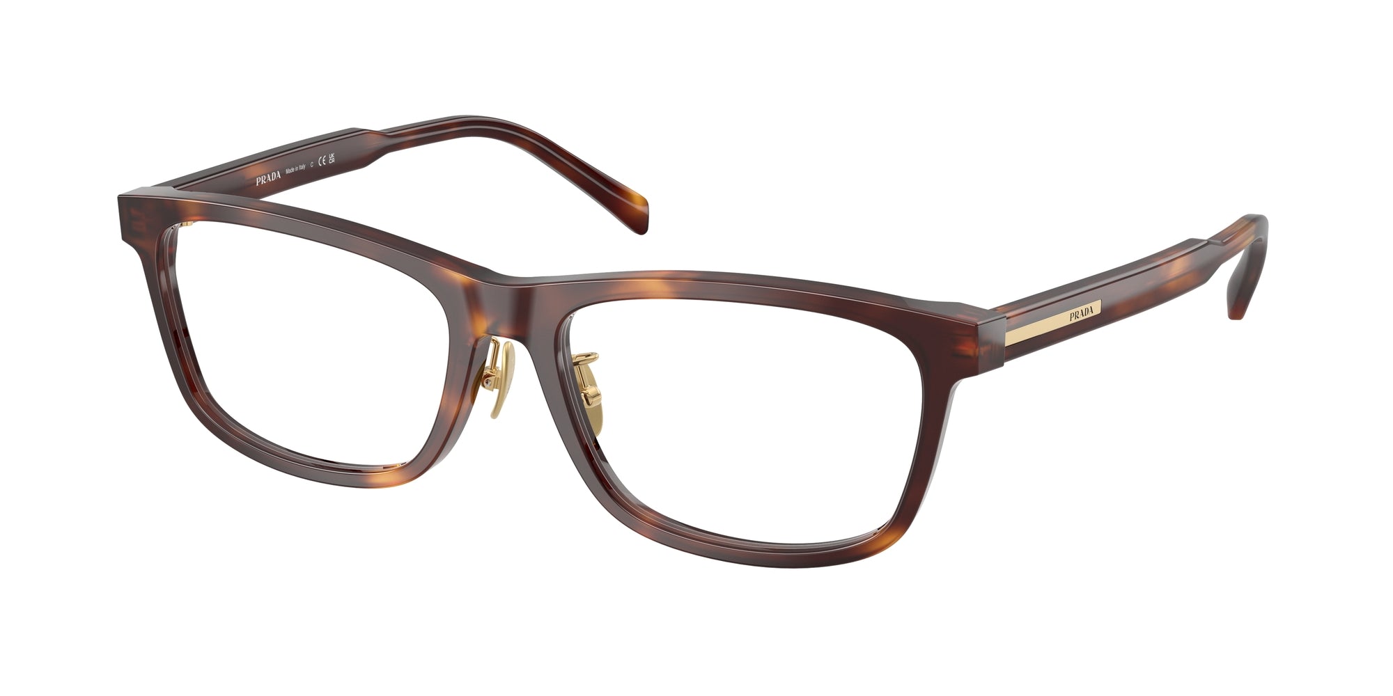 Prada Uomo Prada PR B08VD 15W1O1 Montature da vista Acetato Tartaruga Squadrata Normale Prada Uomo Prada PR B08VD 15W1O1 Montature da vista Acetato Tartaruga Squadrata Normale
