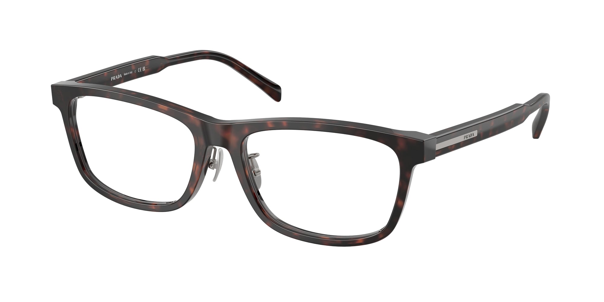 Prada Uomo Prada PR B08VD 17N1O1 Montature da vista Acetato Tartaruga Squadrata Normale Prada Uomo Prada PR B08VD 17N1O1 Montature da vista Acetato Tartaruga Squadrata Normale