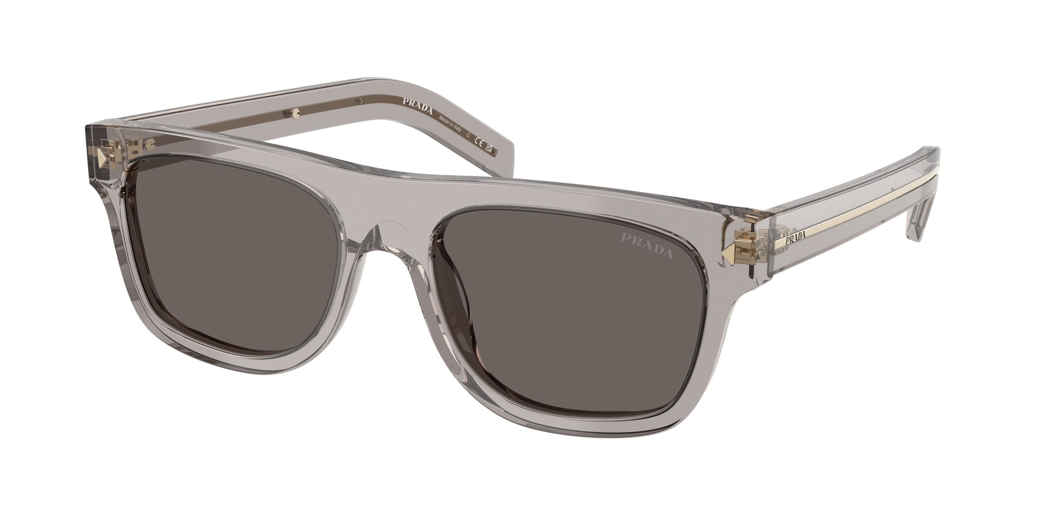 Prada Uomo Prada PR B12S 10J70Z Occhiali da sole Acetato Grigio Grigio Pillow Normale Prada Uomo Prada PR B12S 10J70Z Occhiali da sole Acetato Grigio Grigio Pillow Normale
