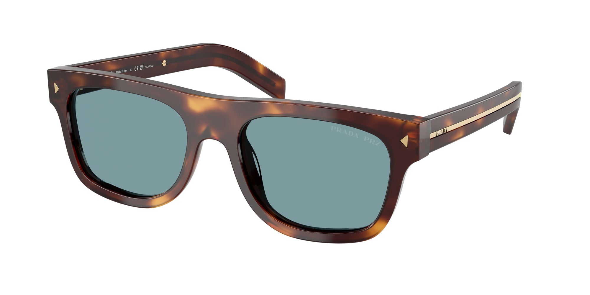 Prada Uomo Prada PR B12S 15W04D Occhiali da sole Acetato Tartaruga Verde Pillow Polarizzata Prada Uomo Prada PR B12S 15W04D Occhiali da sole Acetato Tartaruga Verde Pillow Polarizzata