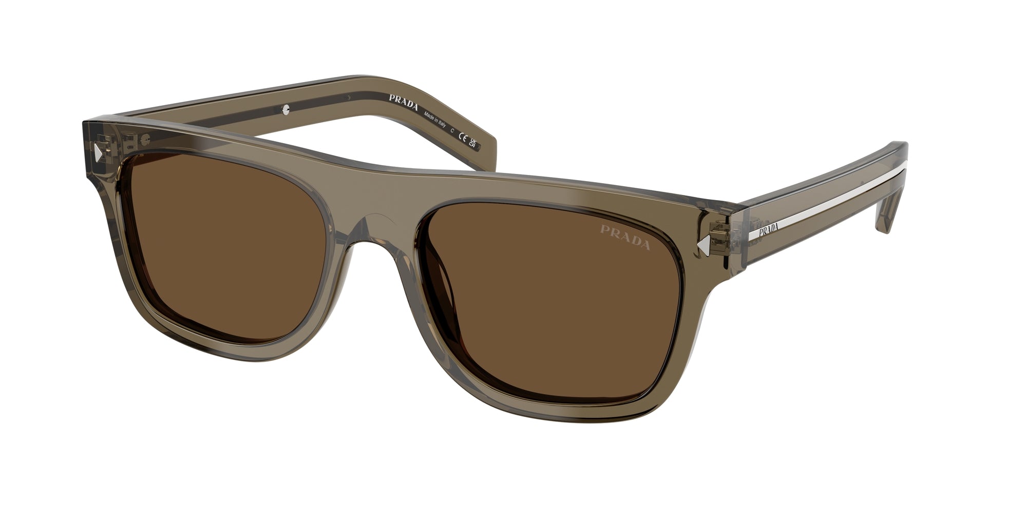 Prada Uomo Prada PR B12S 18T70F Occhiali da sole Acetato Marrone Marrone Pillow Normale Prada Uomo Prada PR B12S 18T70F Occhiali da sole Acetato Marrone Marrone Pillow Normale