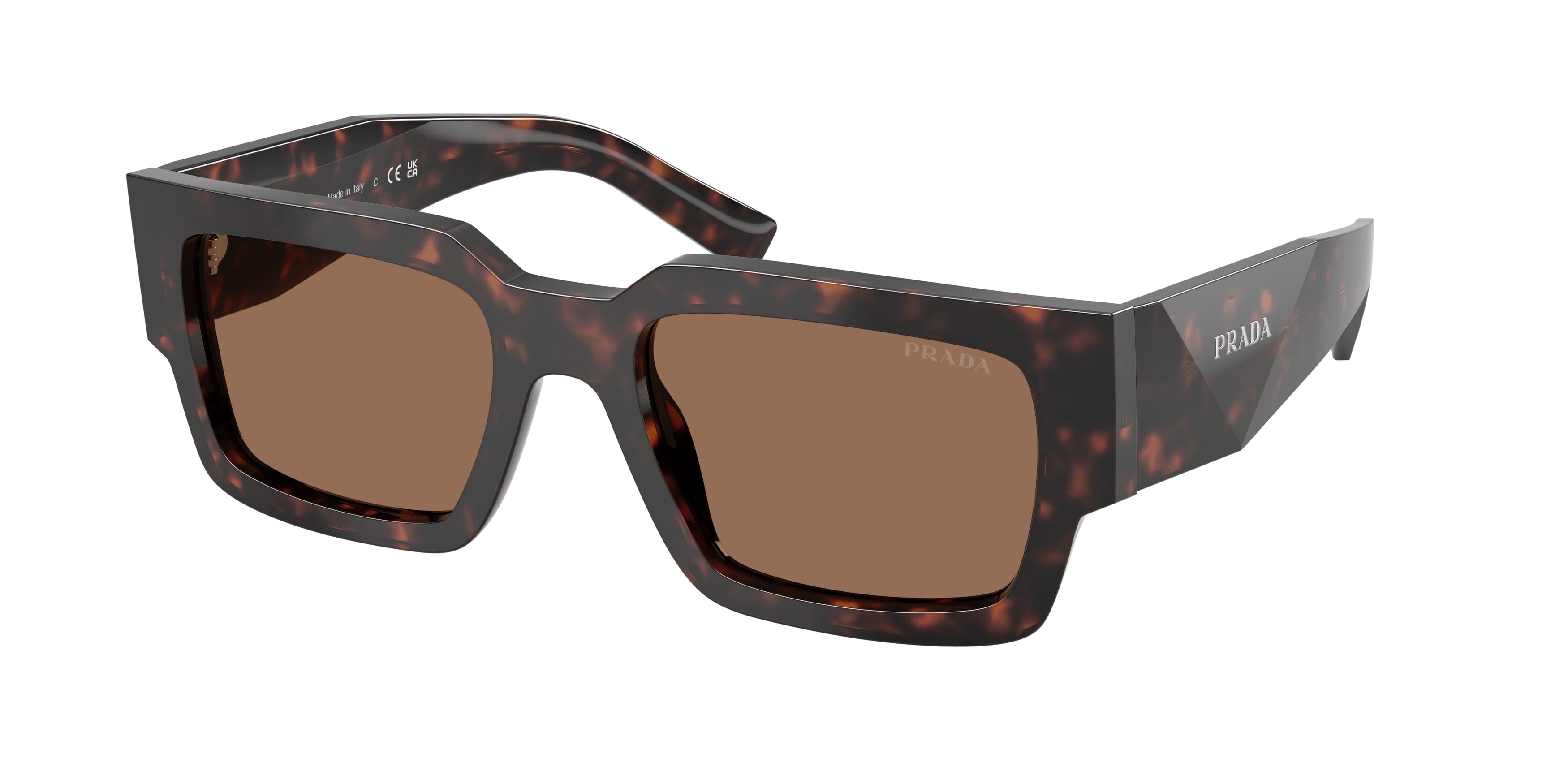 Prada Uomo Prada PR B17S 17N06B Occhiali da sole Acetato Tartaruga Marrone Squadrata Normale Prada Uomo Prada PR B17S 17N06B Occhiali da sole Acetato Tartaruga Marrone Squadrata Normale