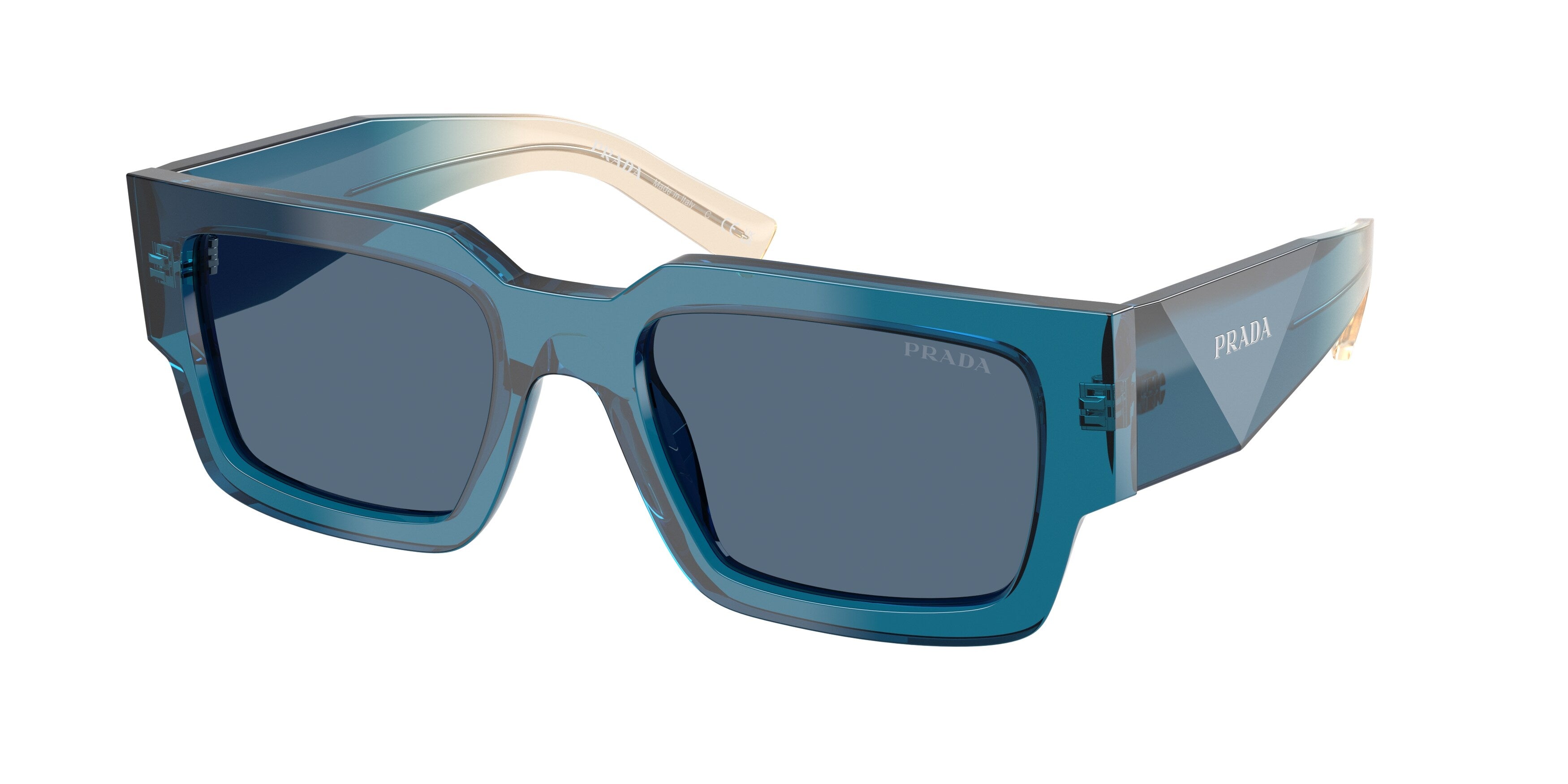 Prada Uomo Prada PR B17S 24F80S Occhiali da sole Acetato Blu Blu Squadrata Normale Prada Uomo Prada PR B17S 24F80S Occhiali da sole Acetato Blu Blu Squadrata Normale