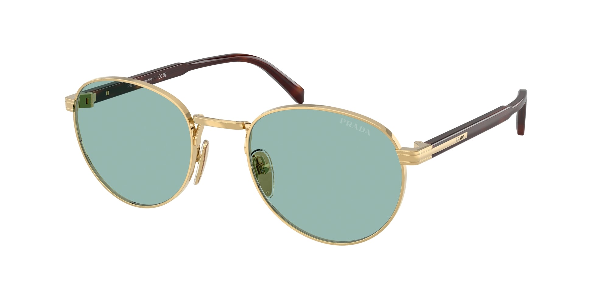 Prada Uomo Prada PR B51S 5AK40K Occhiali da sole Metallo Oro Rotonda Normale Prada Uomo Prada PR B51S 5AK40K Occhiali da sole Metallo Oro Rotonda Normale