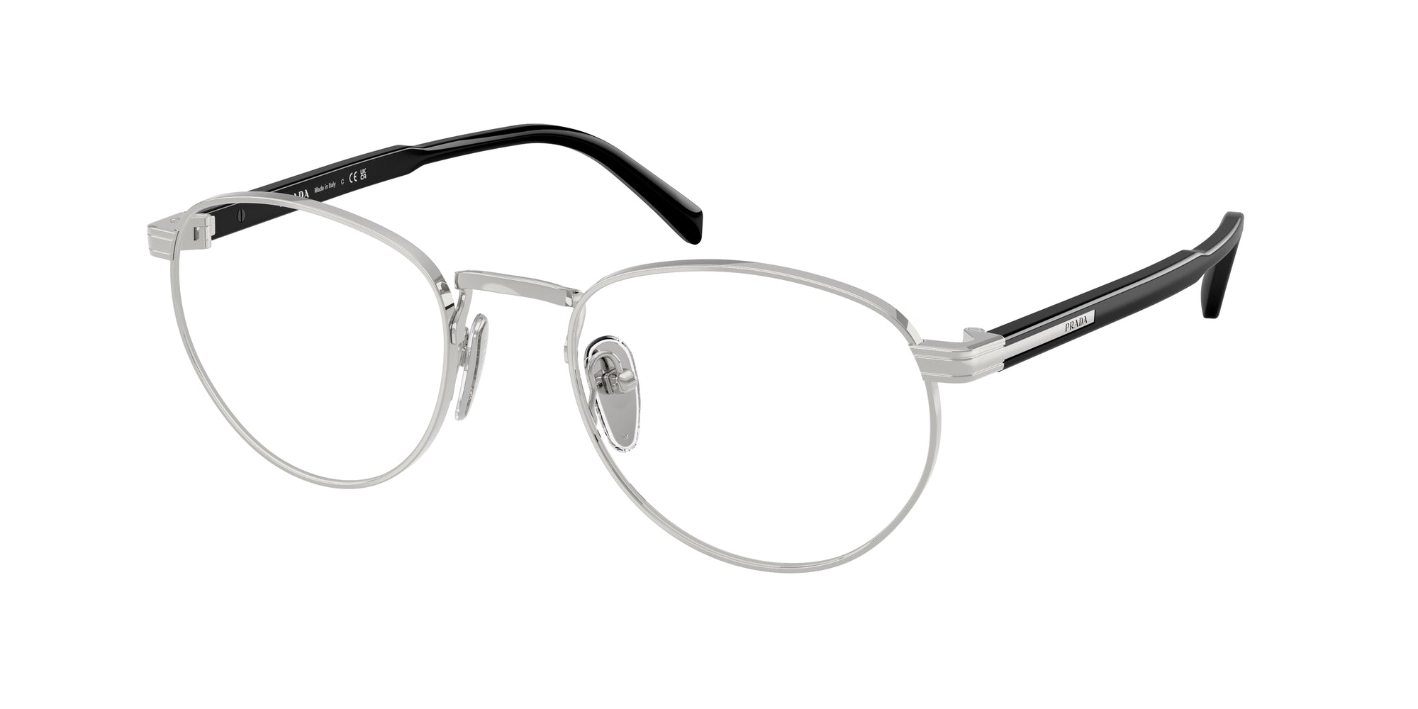 Prada Uomo Prada PR B52V 1BC1O1 Montature da vista Metallo Argento Pantos Normale Prada Uomo Prada PR B52V 1BC1O1 Montature da vista Metallo Argento Pantos Normale