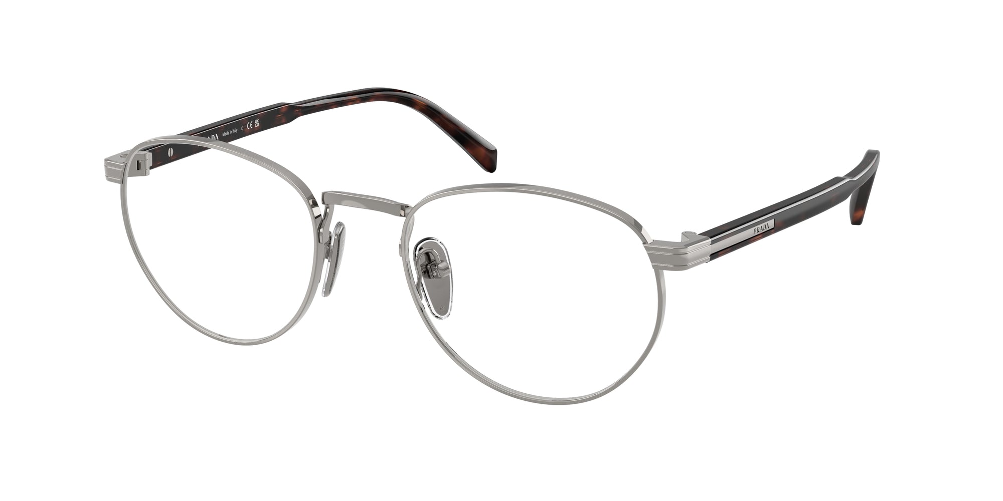 Prada Uomo Prada PR B52V 20C1O1 Montature da vista Metallo Grigio Pantos Normale Prada Uomo Prada PR B52V 20C1O1 Montature da vista Metallo Grigio Pantos Normale