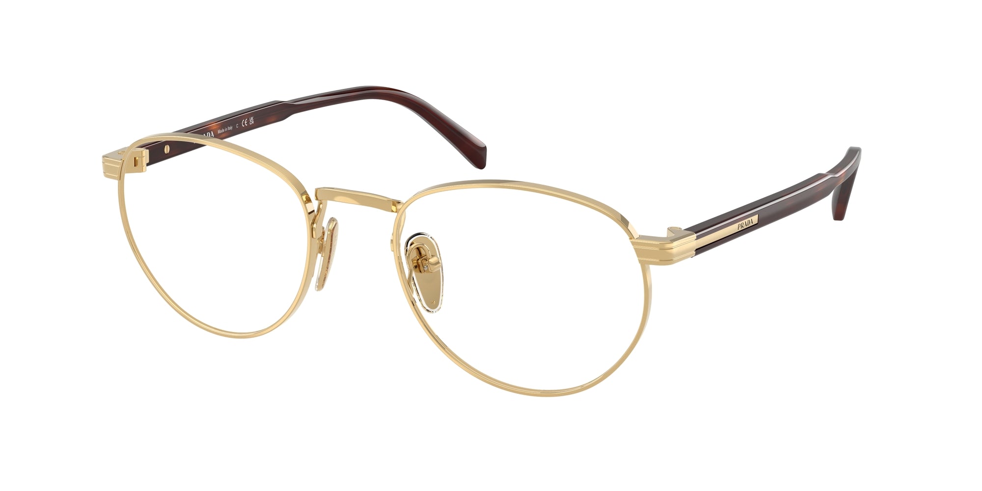 Prada Uomo Prada PR B52V 5AK1O1 Montature da vista Metallo Oro Pantos Normale Prada Uomo Prada PR B52V 5AK1O1 Montature da vista Metallo Oro Pantos Normale