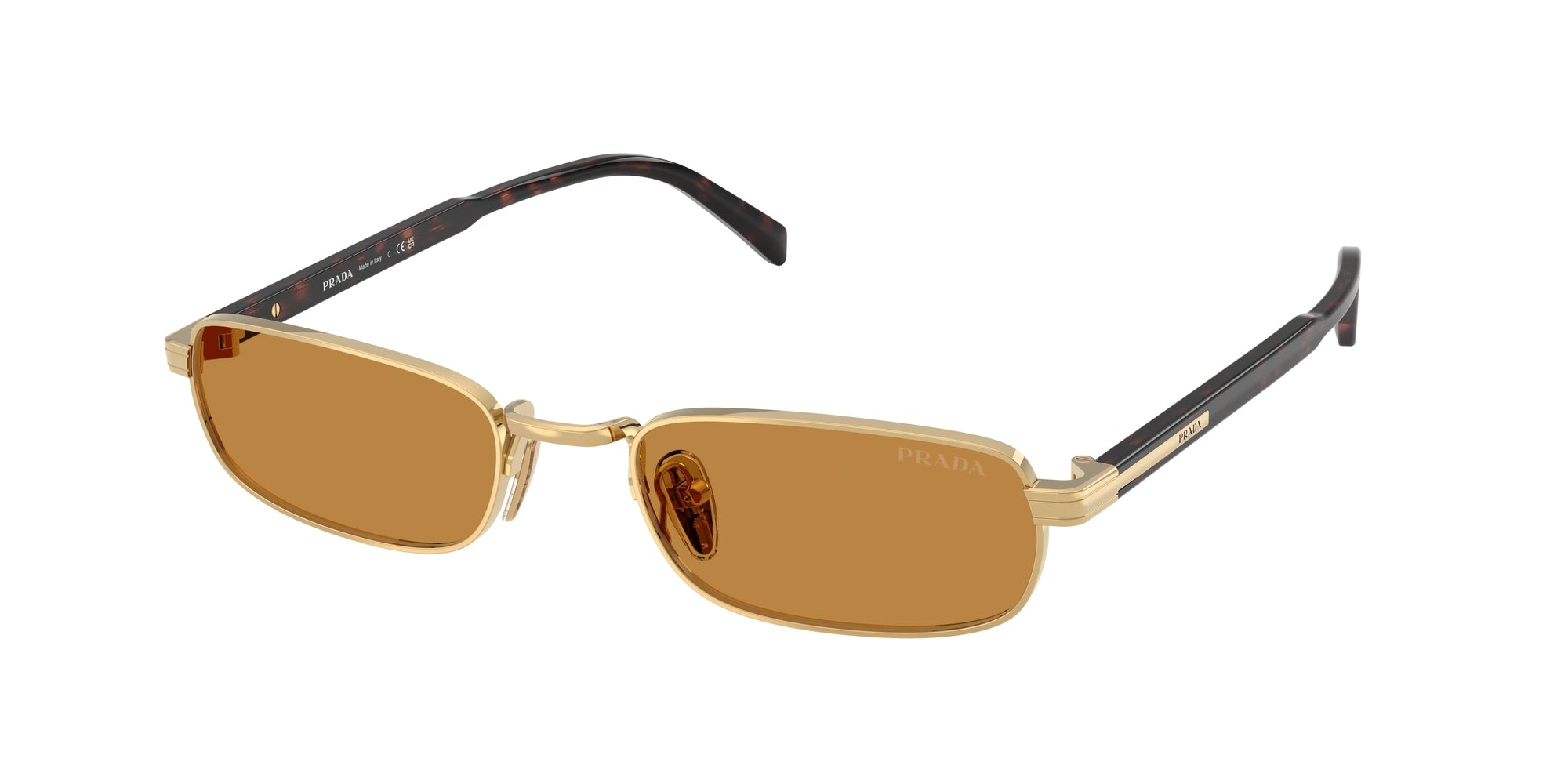 Prada Uomo Prada PR B54S 5AK50P Occhiali da sole Metallo Oro Squadrata Normale Prada Uomo Prada PR B54S 5AK50P Occhiali da sole Metallo Oro Squadrata Normale