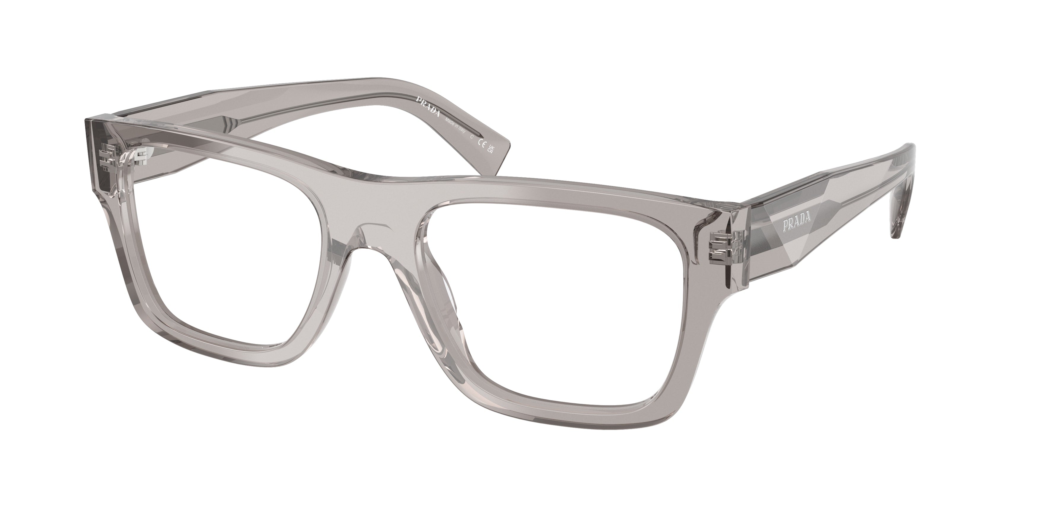 Prada Uomo Prada PR C01V 18J1O1 Montature da vista Acetato Grigio Pillow Normale Prada Uomo Prada PR C01V 18J1O1 Montature da vista Acetato Grigio Pillow Normale